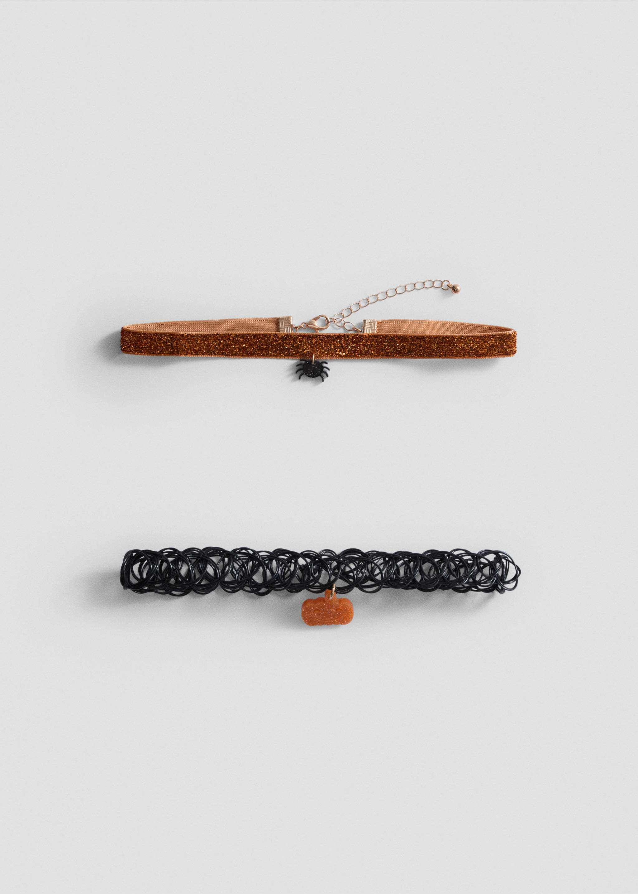 Pack 2 Halloween chokers - Article without model, Orange. Ref: 77037121-00.