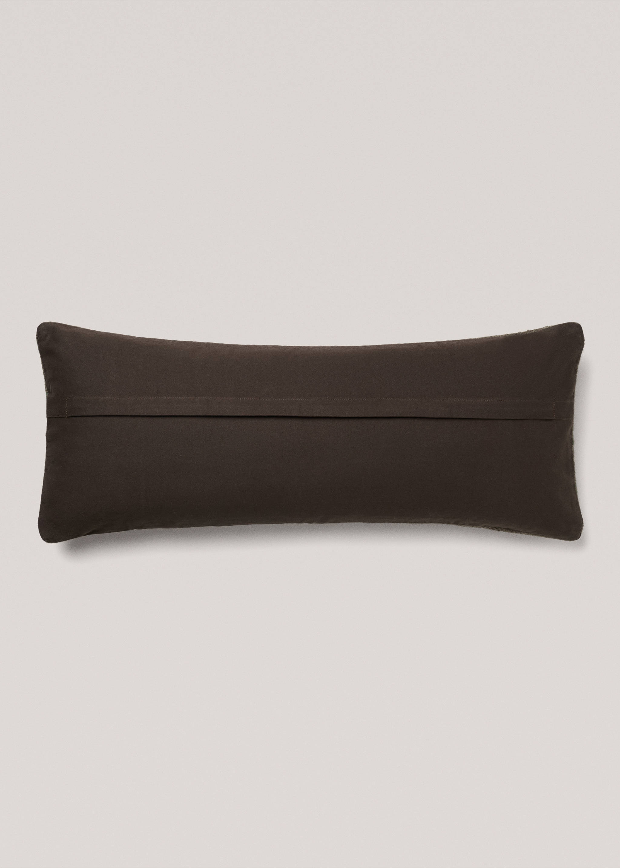 Housse coussin laine et coton 35x90 cm - Détail de l'article 1, Marron. Ref: 77037645-00.
