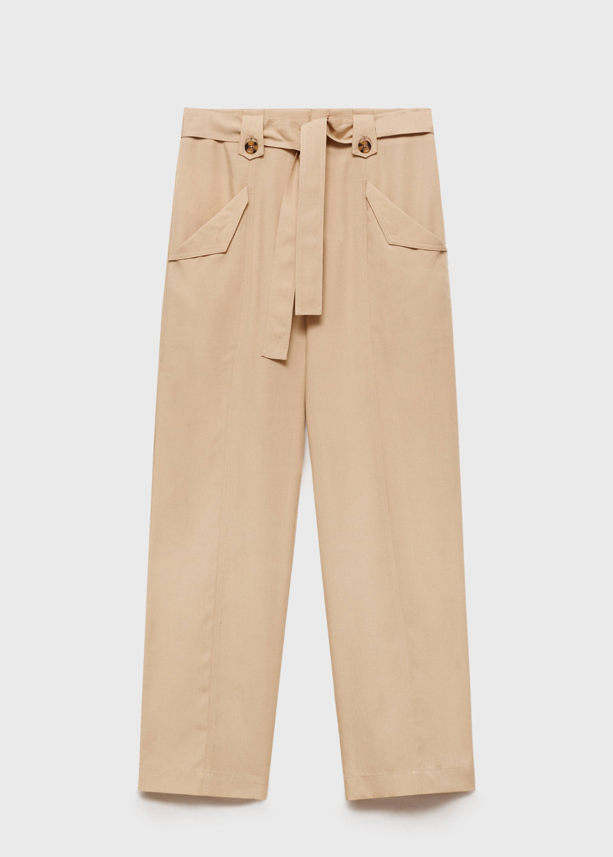 Pants with button loops and bow - Article without model