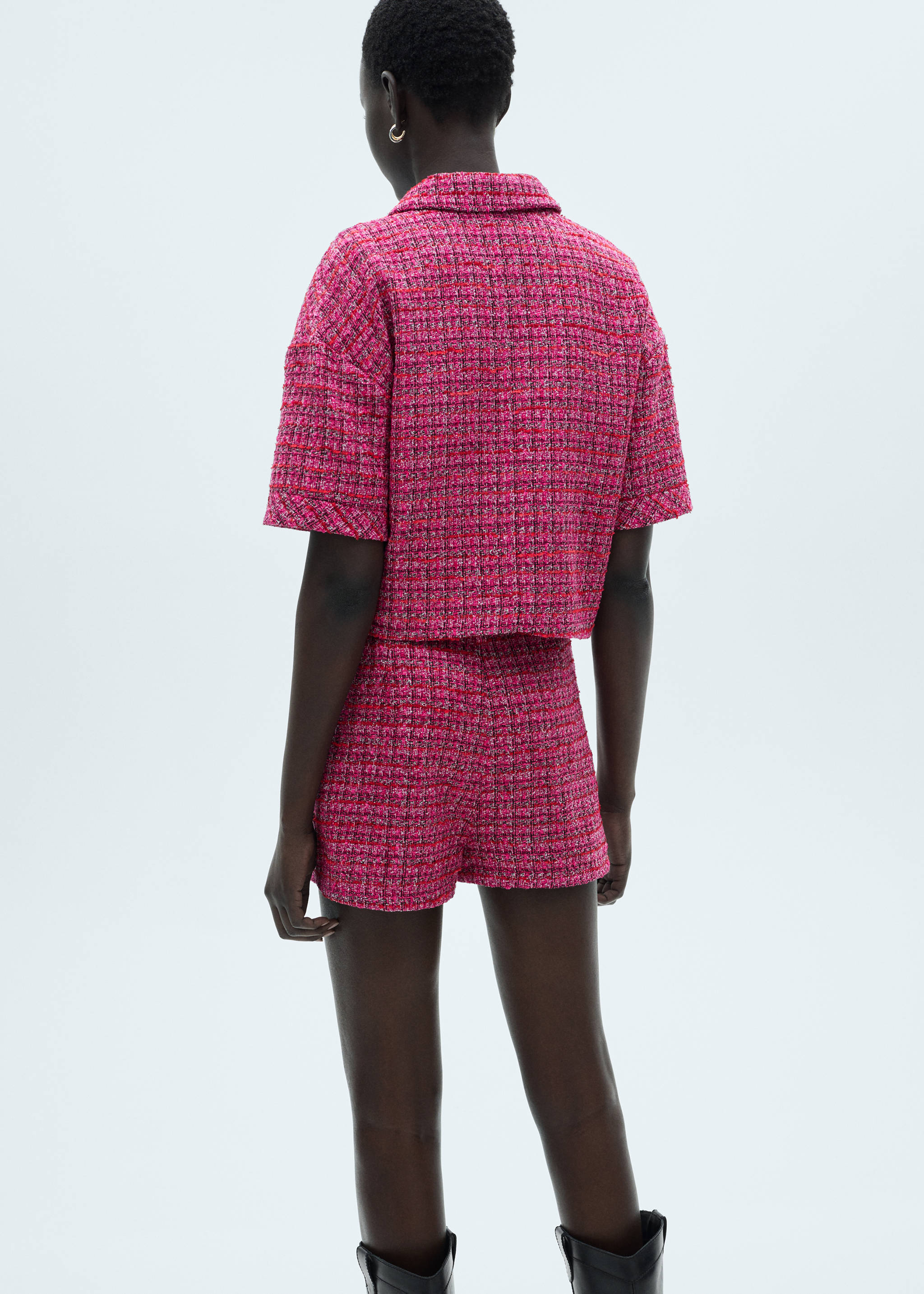 Mid-rise tweed shorts - Reverse of the article