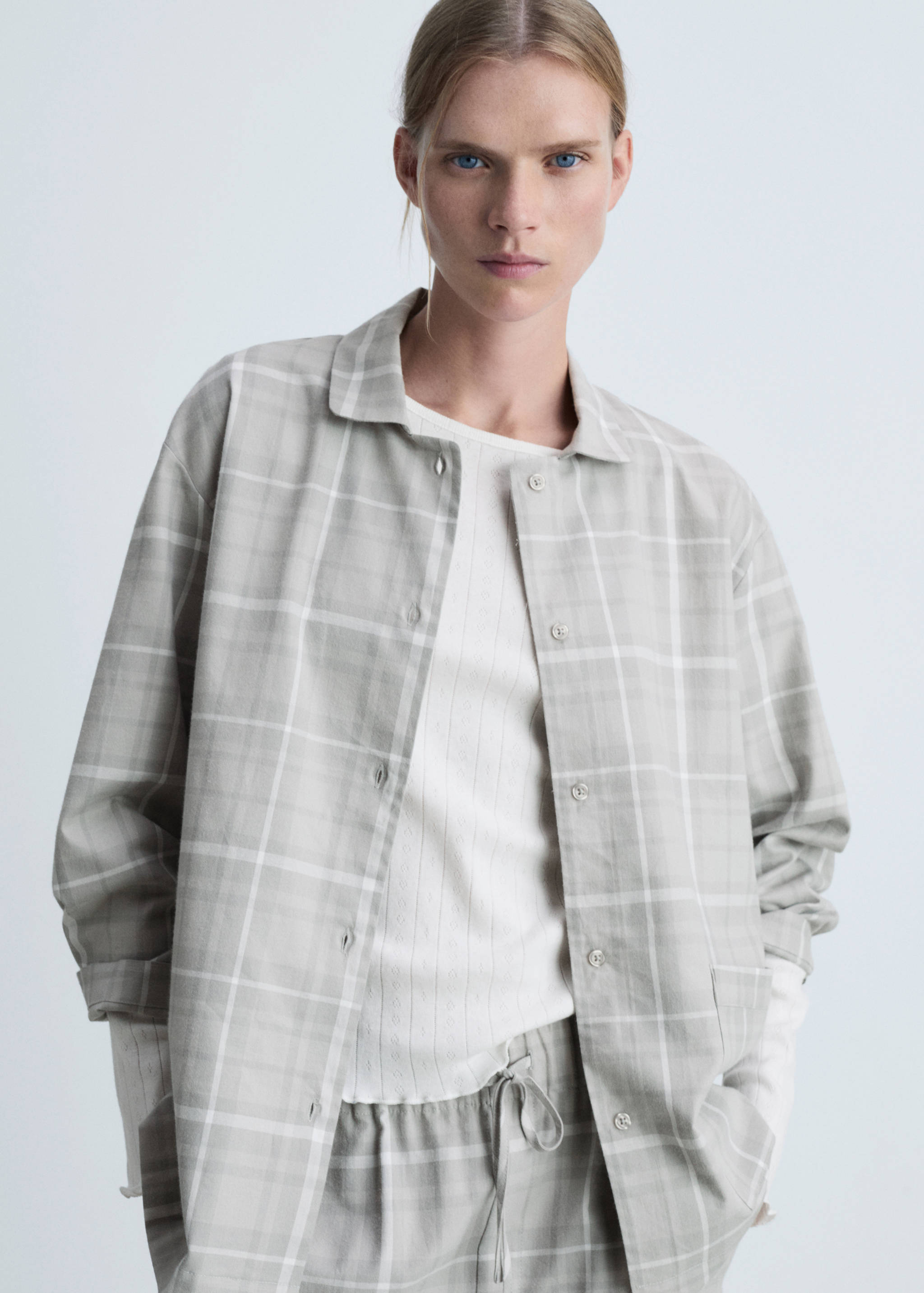 Camicia pigiama flanella quadri - Piano medio