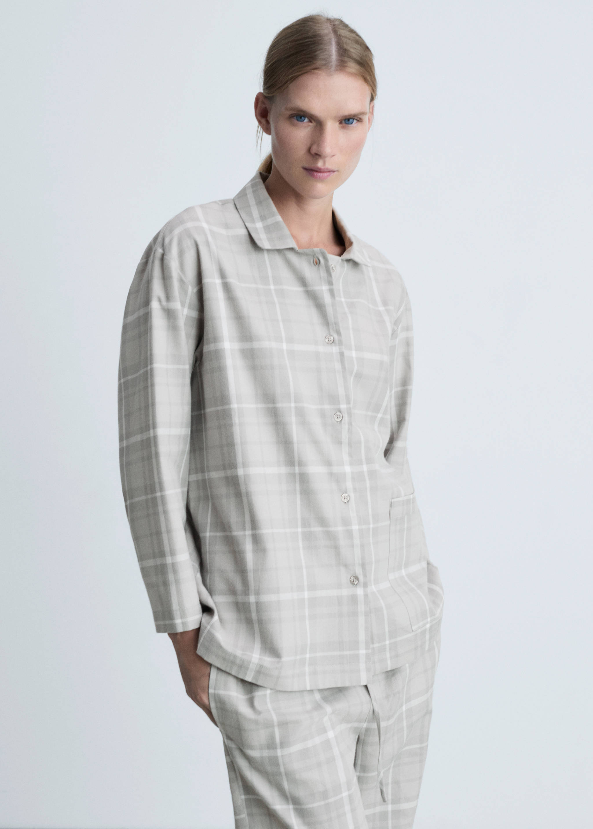 Camicia pigiama flanella quadri - Dettaglio dell'articolo 2