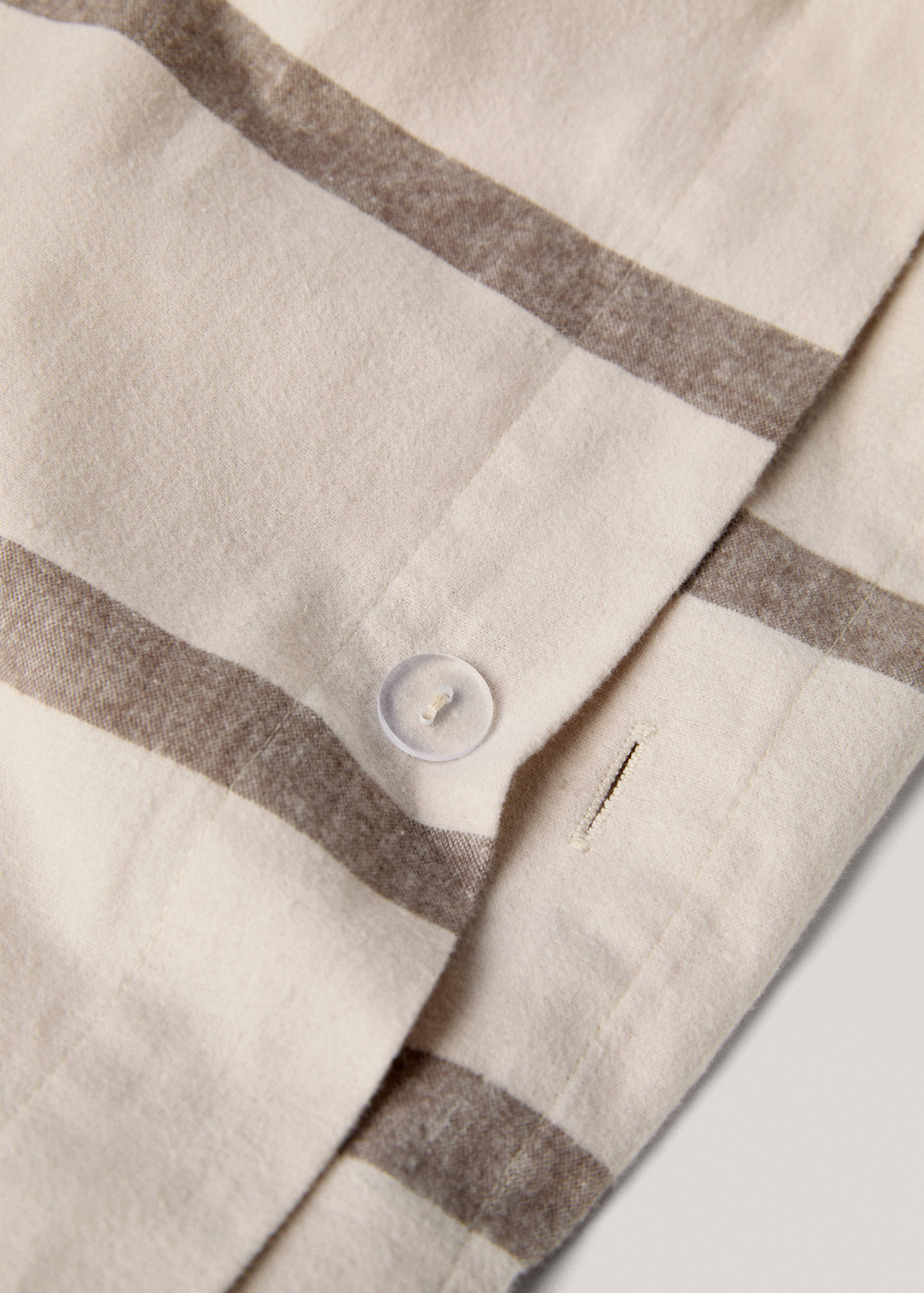 100% cotton flannel striped duvet cover for 150cm bed - Details of the article 1