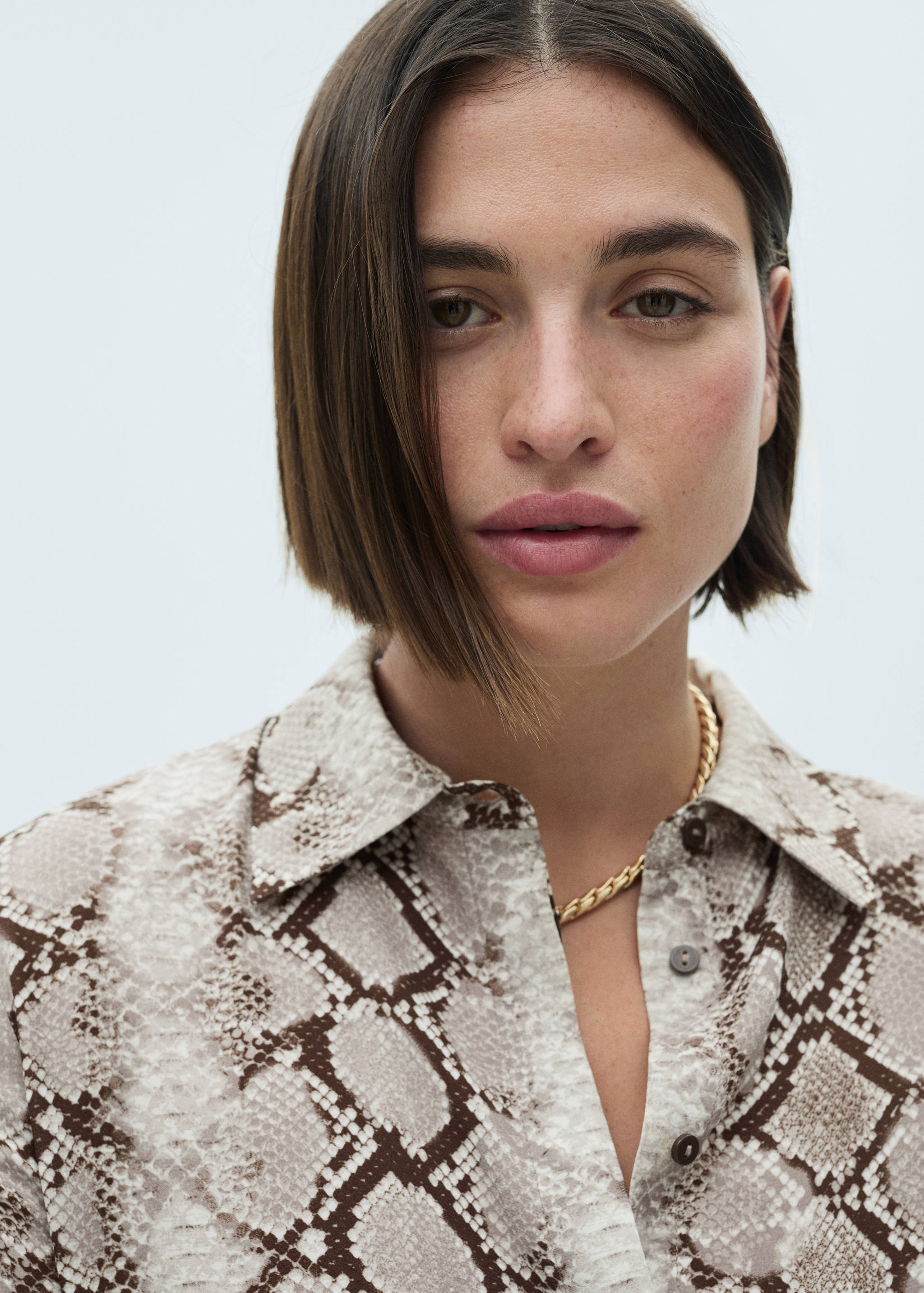 Animal print flowing shirt - Details of the article 4