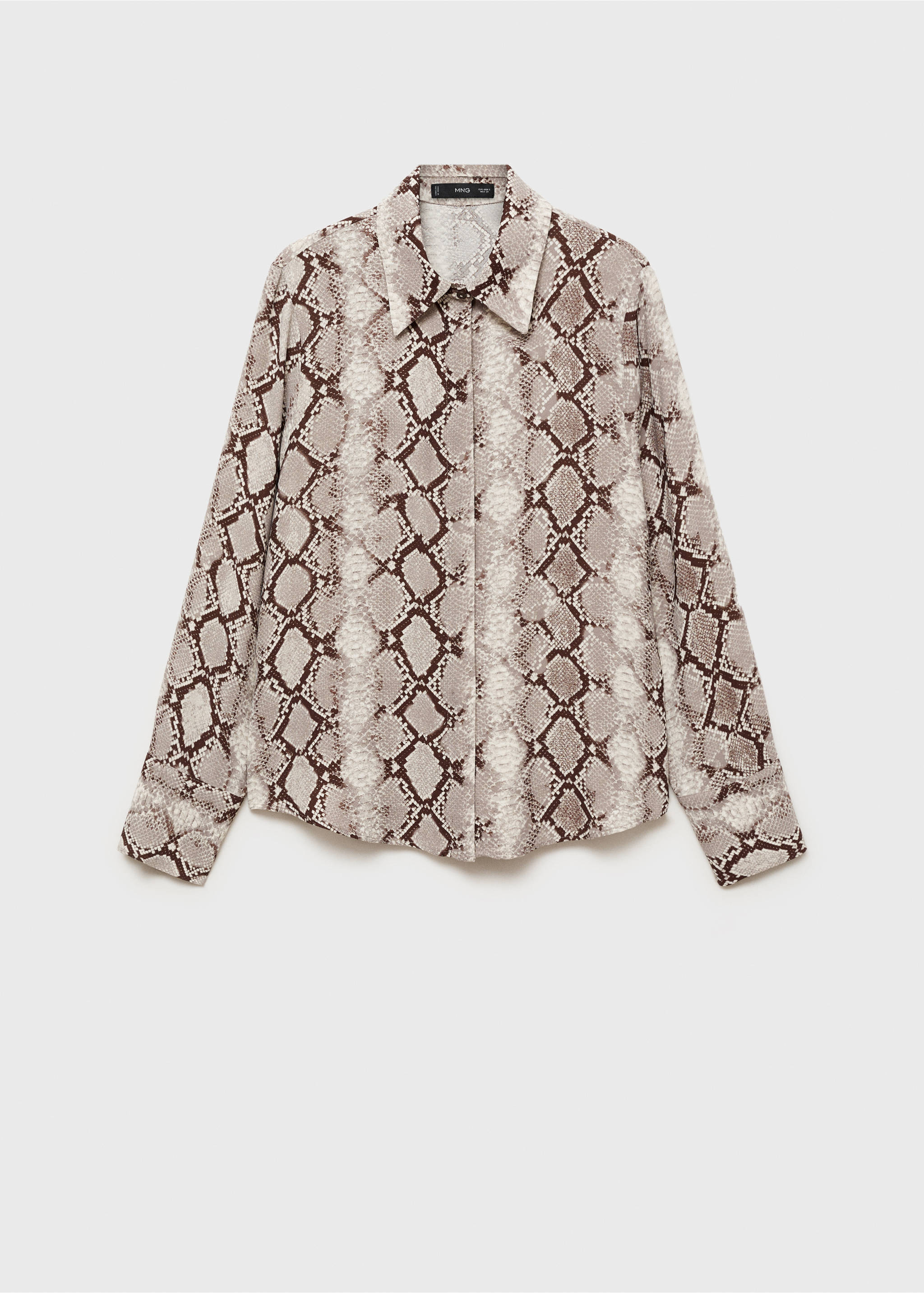 Chemise fluide à imprimé animal - Article sans modèle, Marron. Ref: 77037669-00.