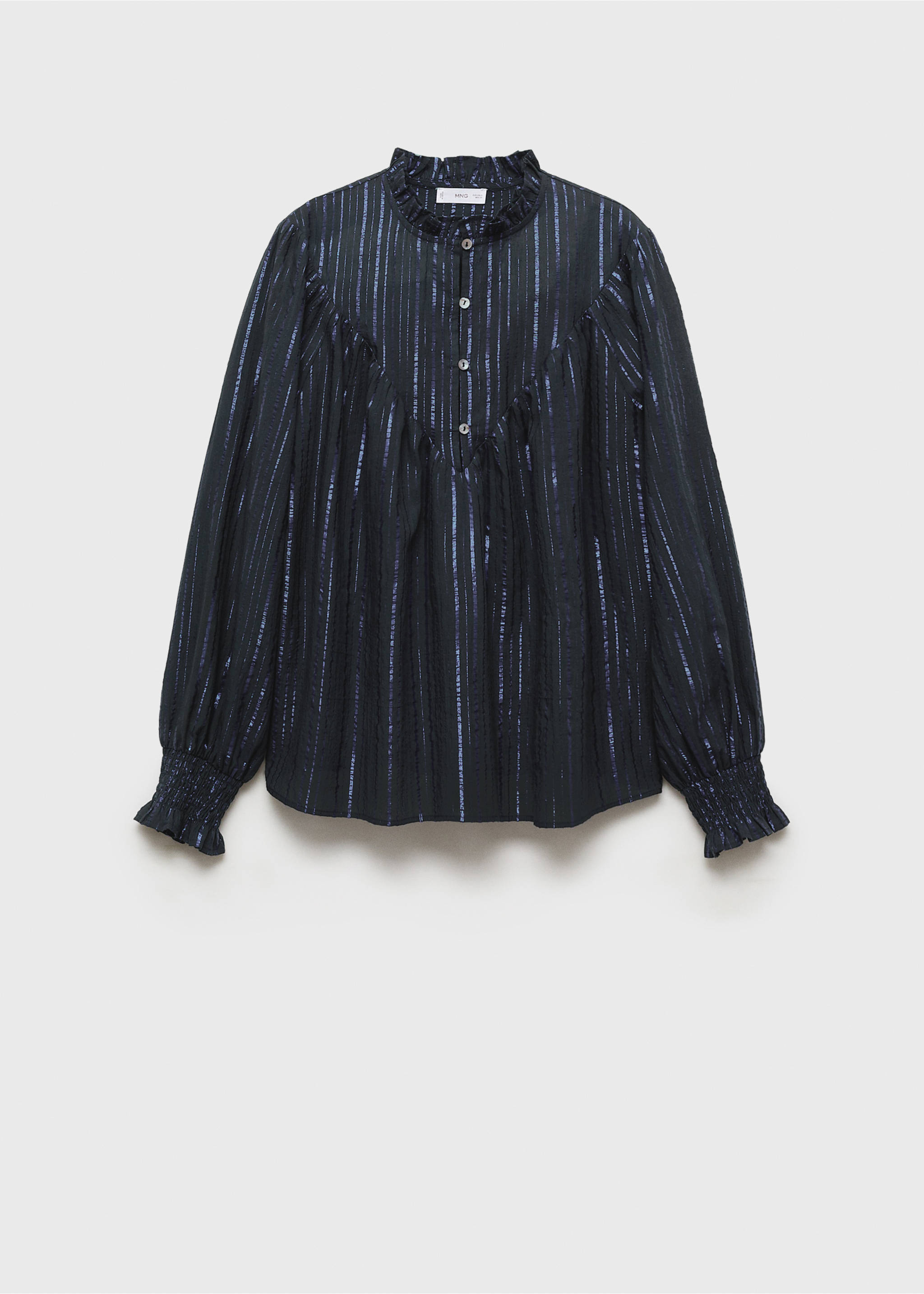 Striped lurex blouse - Article without model, Wine. Ref: 77037675-00.