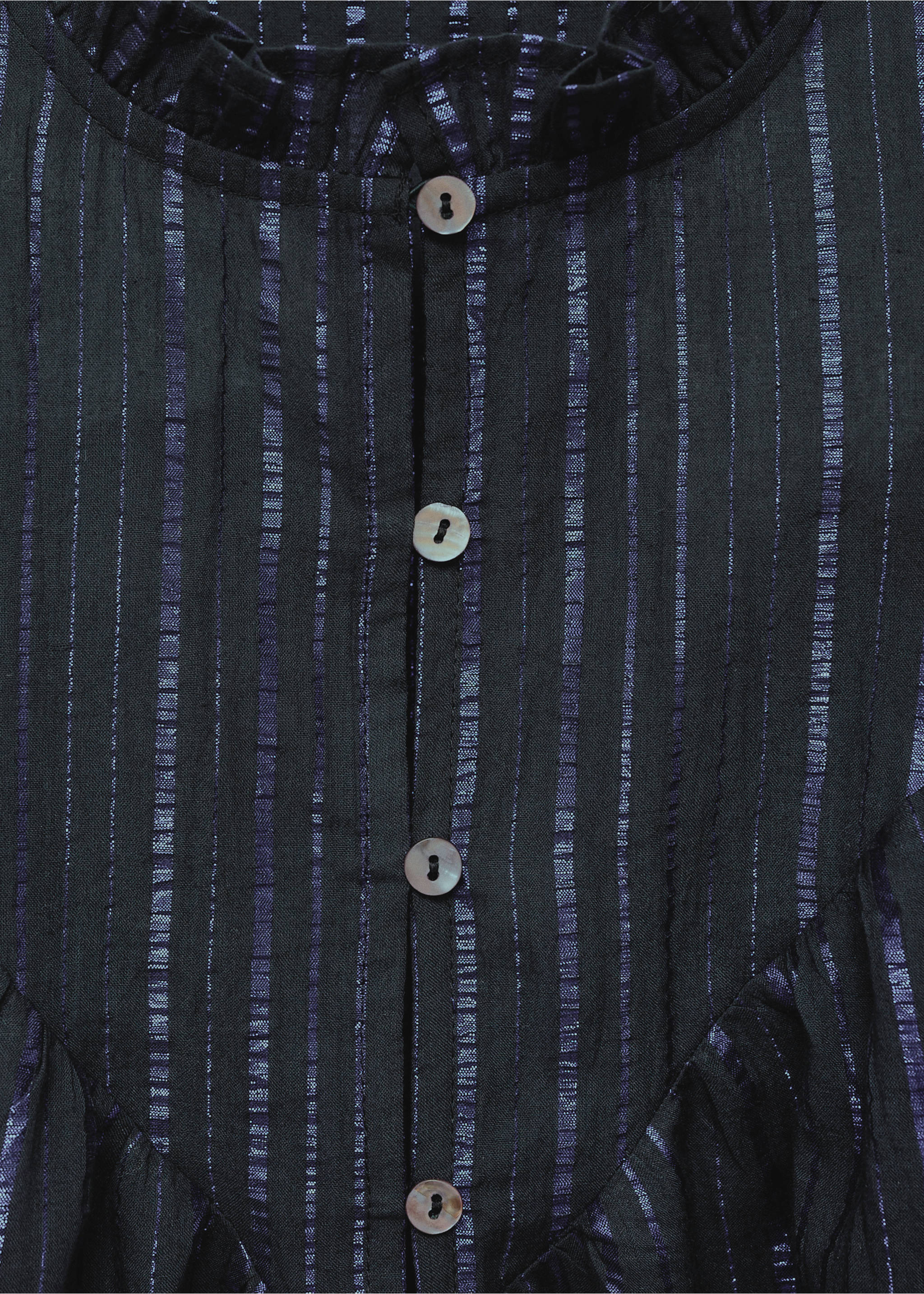 Striped lurex blouse - Details of the article 8, Wine. Ref: 77037675-00.