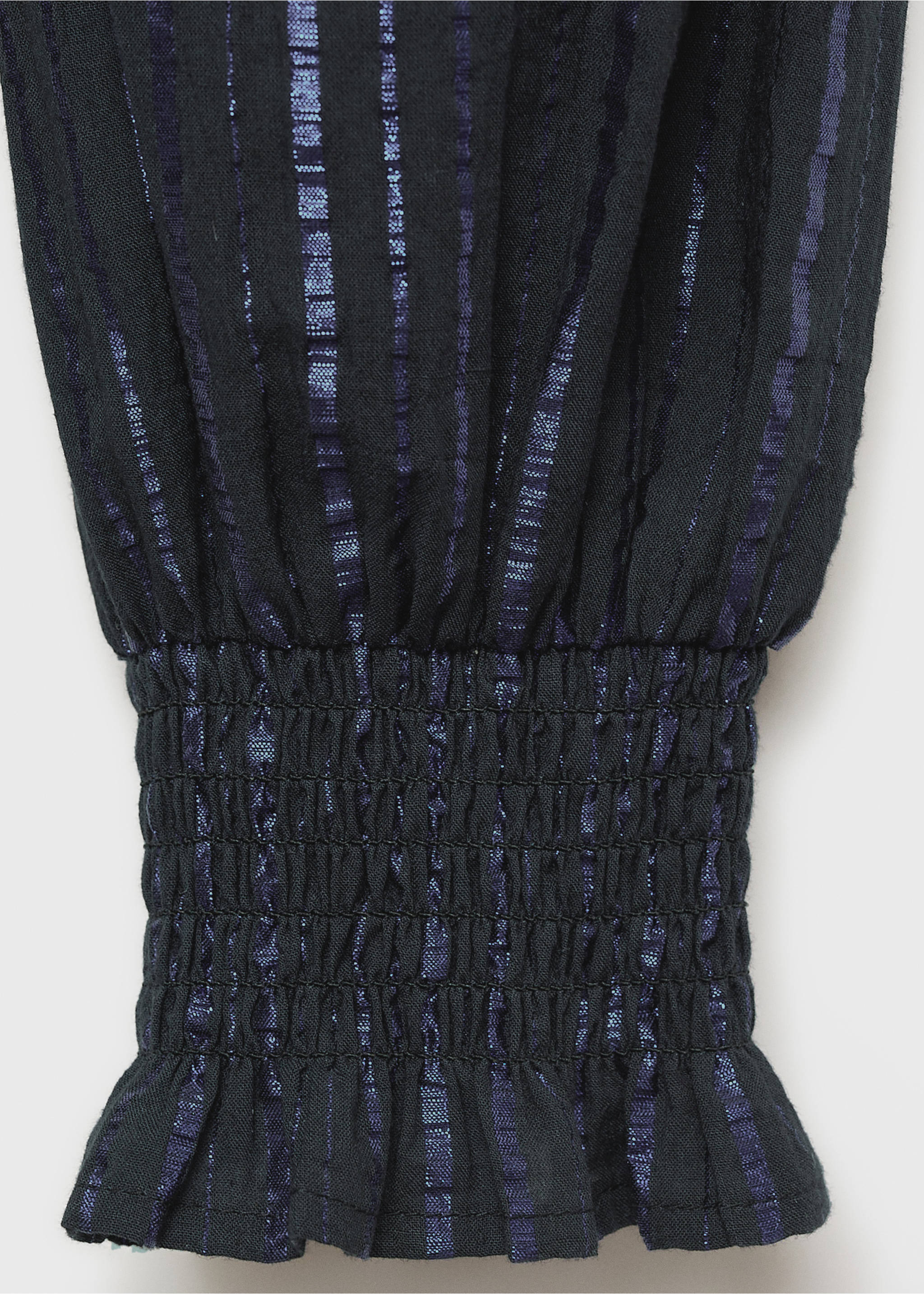 Striped lurex blouse - Details of the article 0, Wine. Ref: 77037675-00.