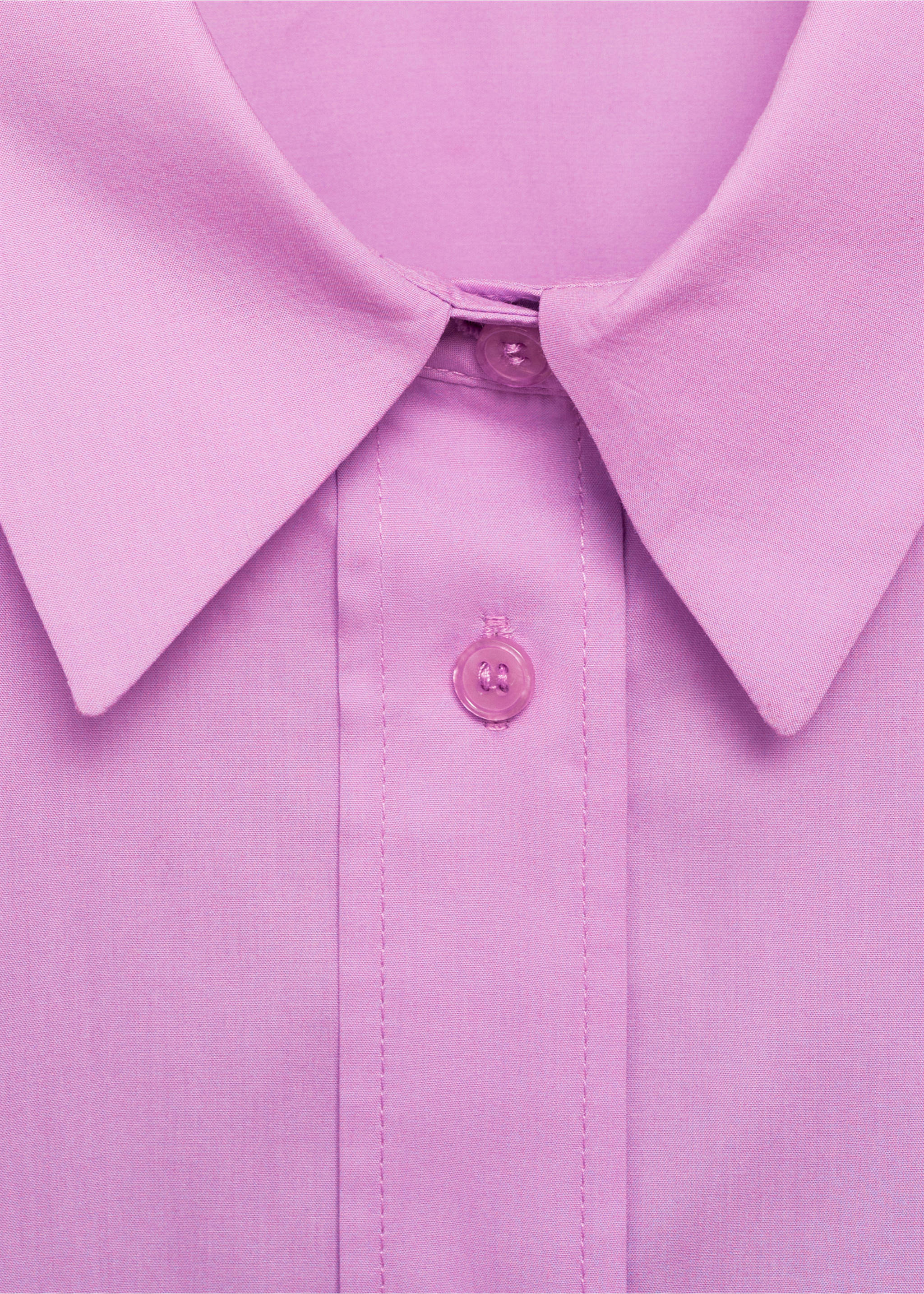 Buttoned lyocell shirt - Details of the article 8, Fuchsia. Ref: 77037677-00.