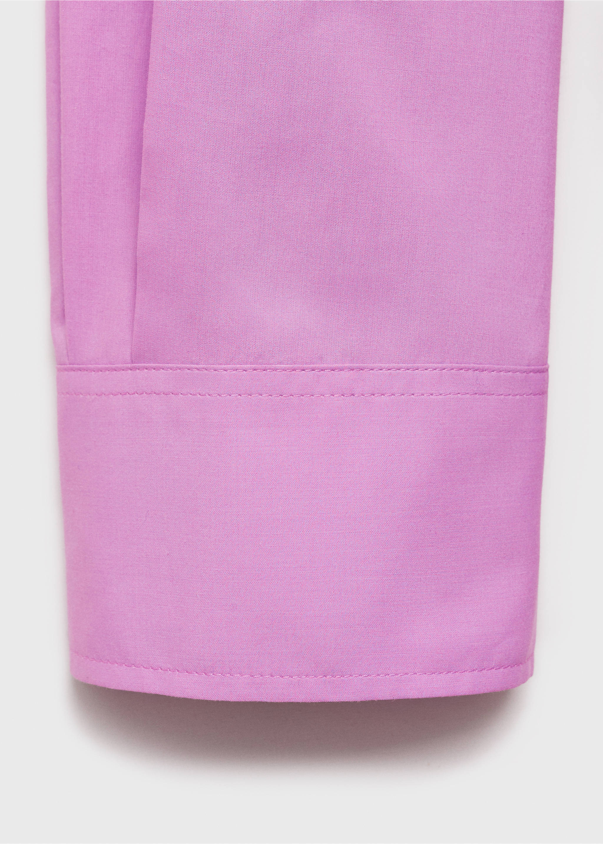 Buttoned lyocell shirt - Details of the article 0, Fuchsia. Ref: 77037677-00.