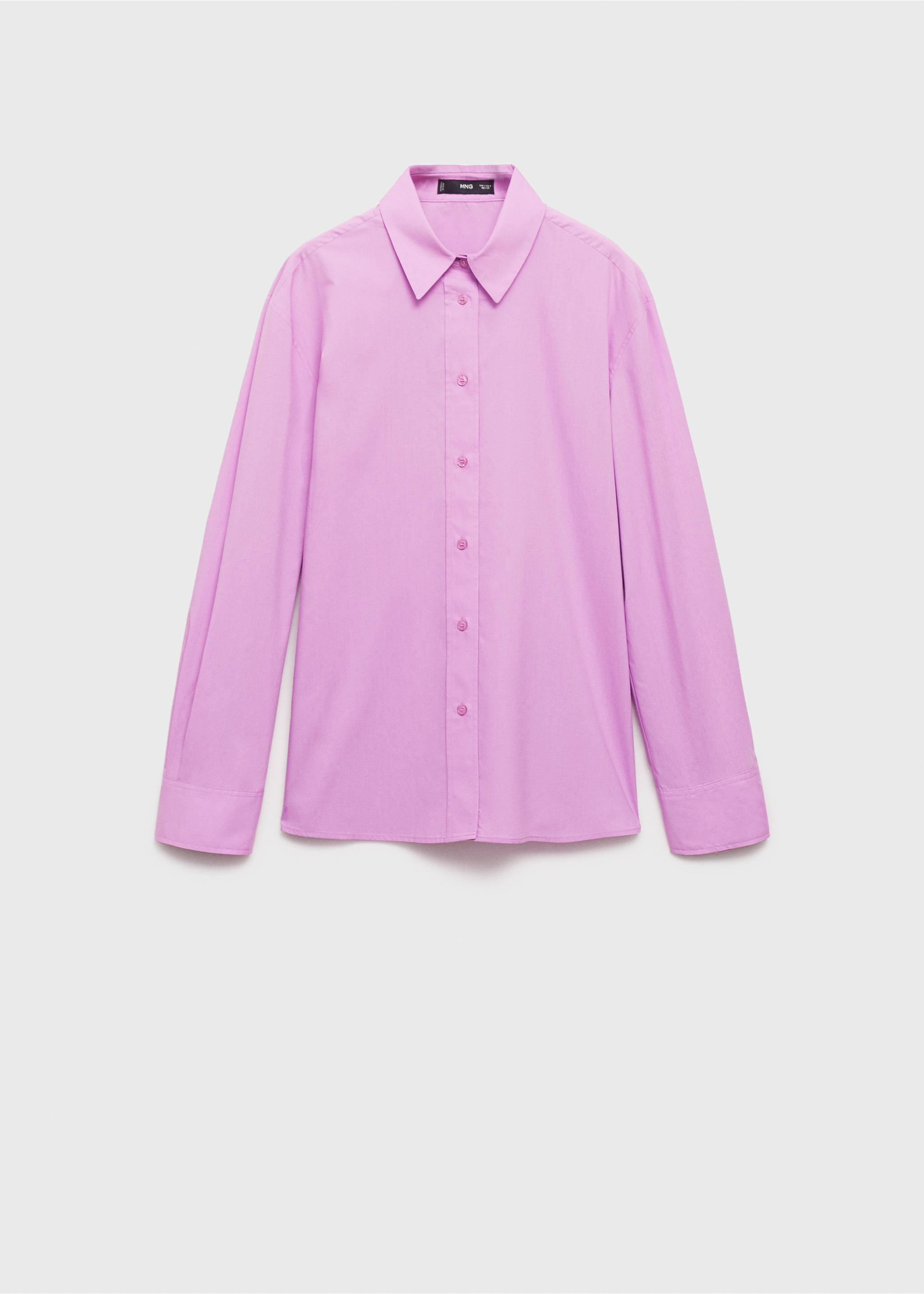 Buttoned lyocell shirt - Article without model, Fuchsia. Ref: 77037677-00.