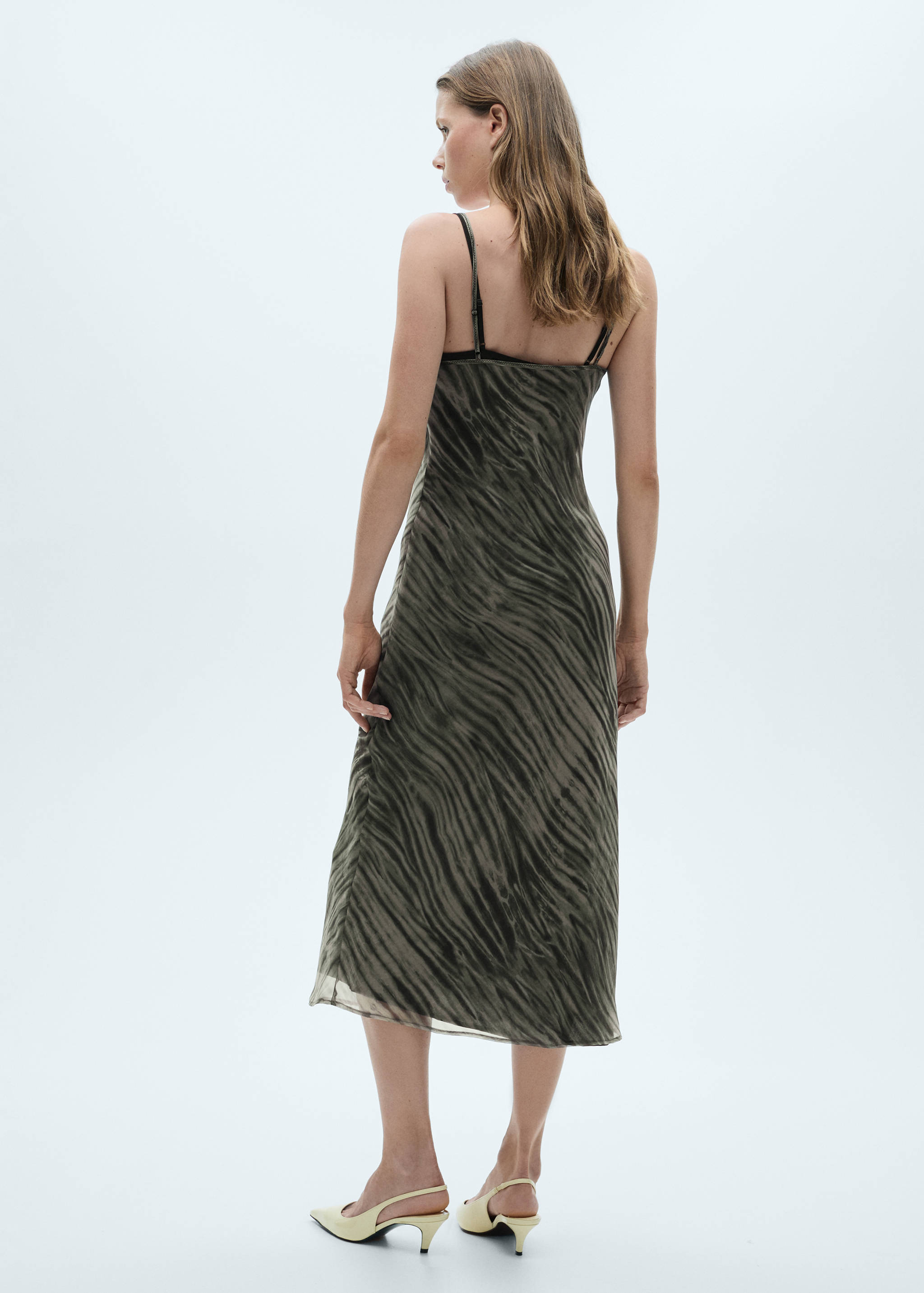 Printed dress with double straps - Reverse of the article
