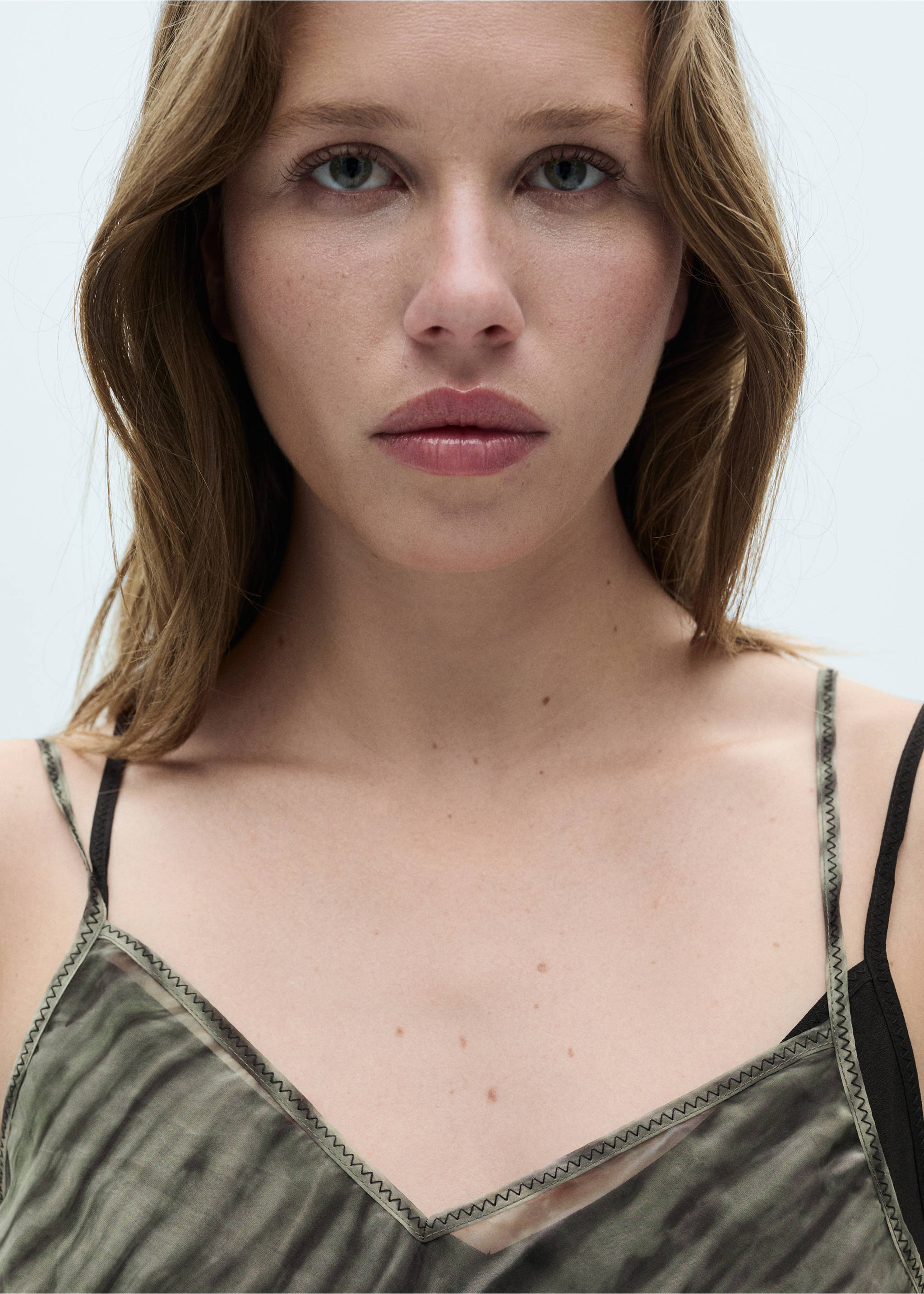 Vestito stampato doppie spalline - Dettaglio dell'articolo 1, Verde. Ref: 77037683-00.