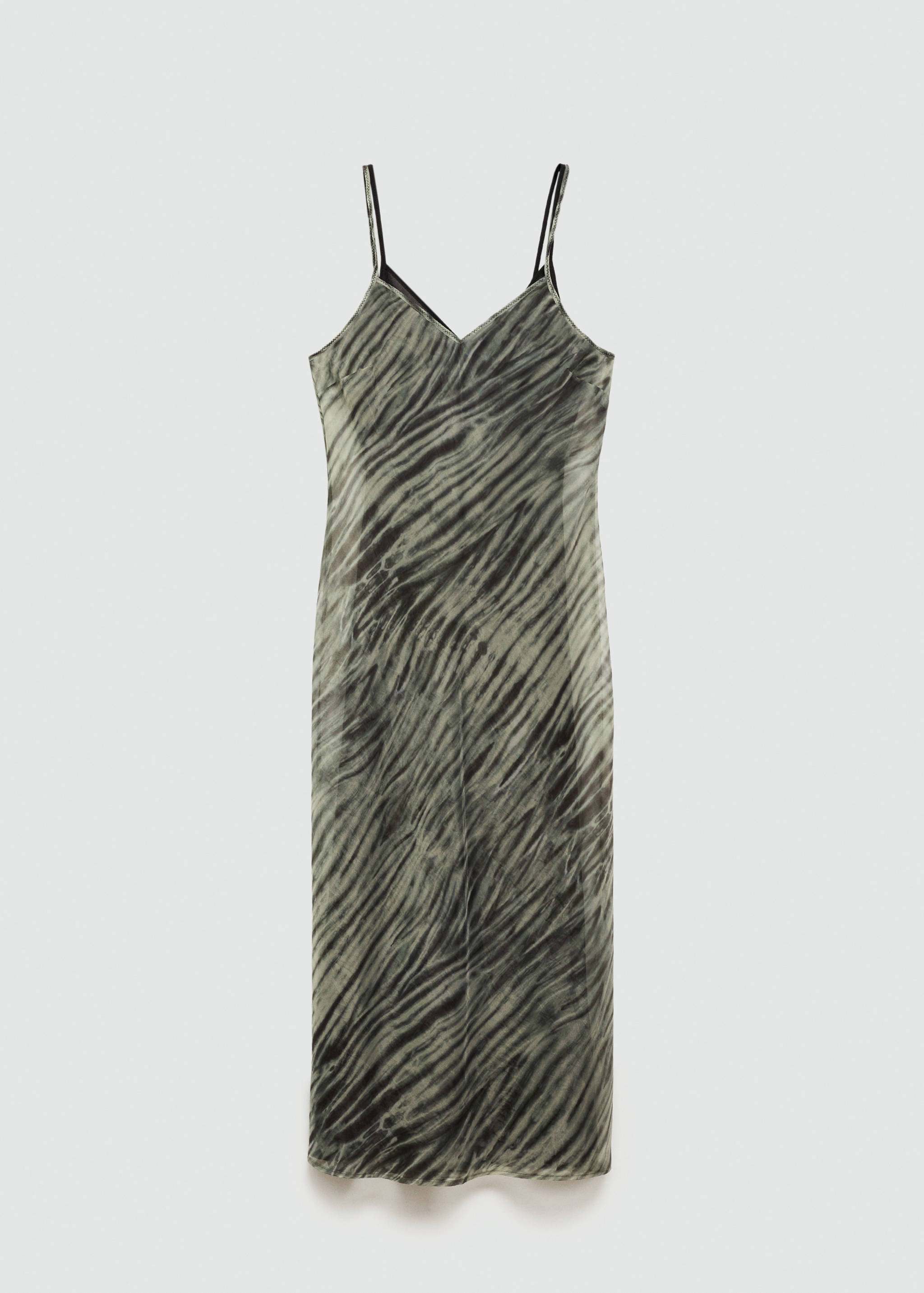 Gemustertes Kleid mit doppelten Trägern - Artikel ohne Model