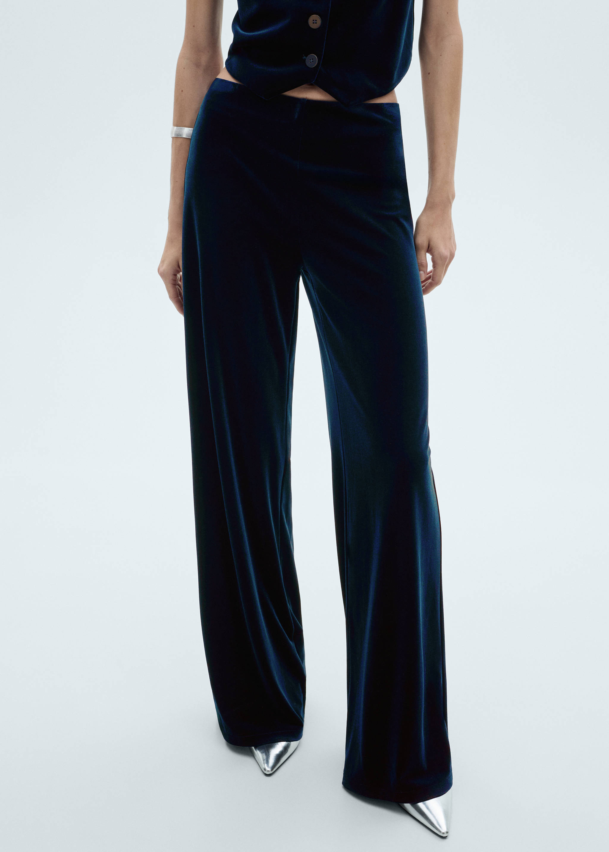 Velvet wide leg trousers - Medium plane