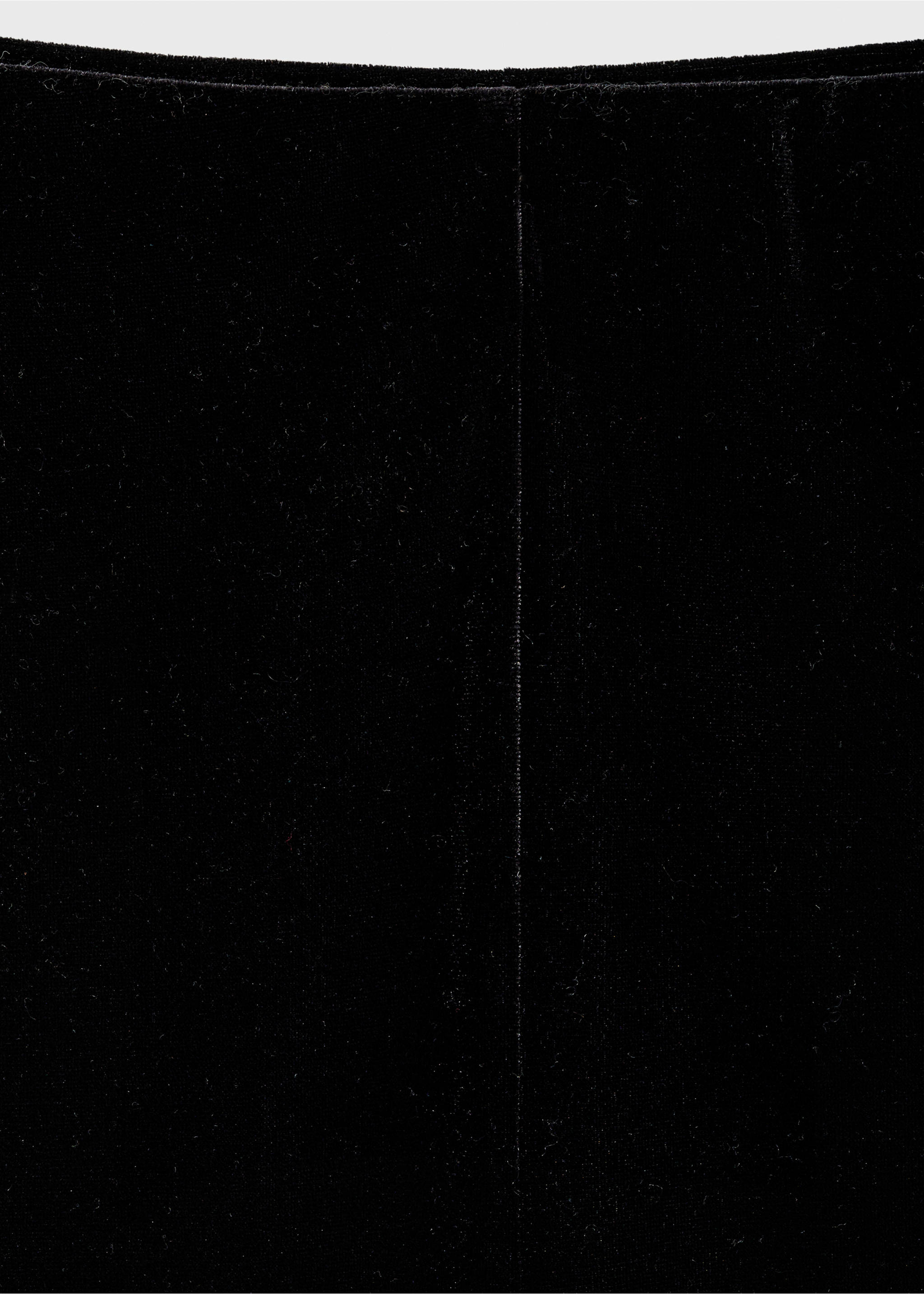 Velvet wide leg trousers - Details of the article 8, Black. Ref: 77037687-00.