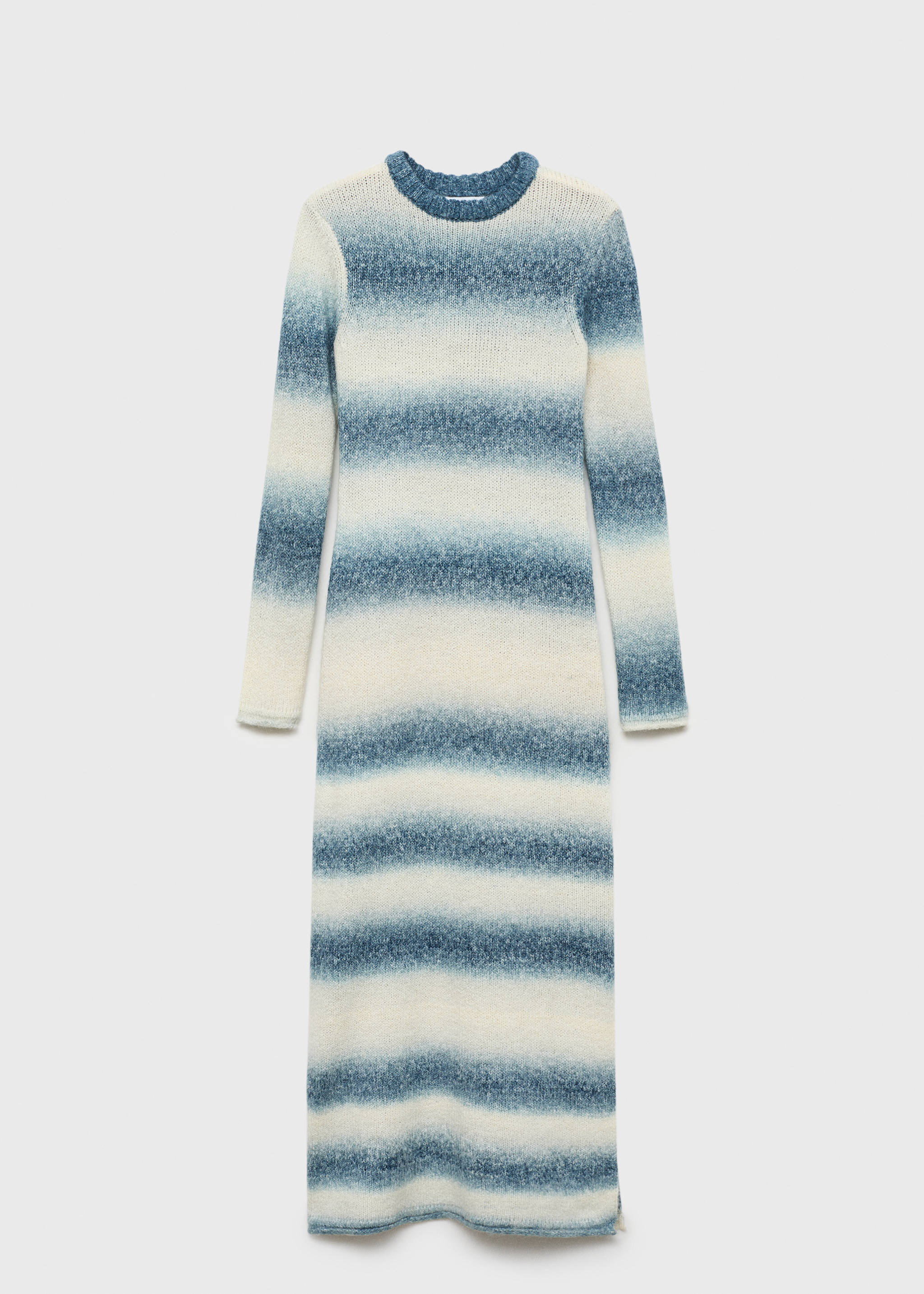 Šaty z proužkované pleteniny - Zboží bez modelu