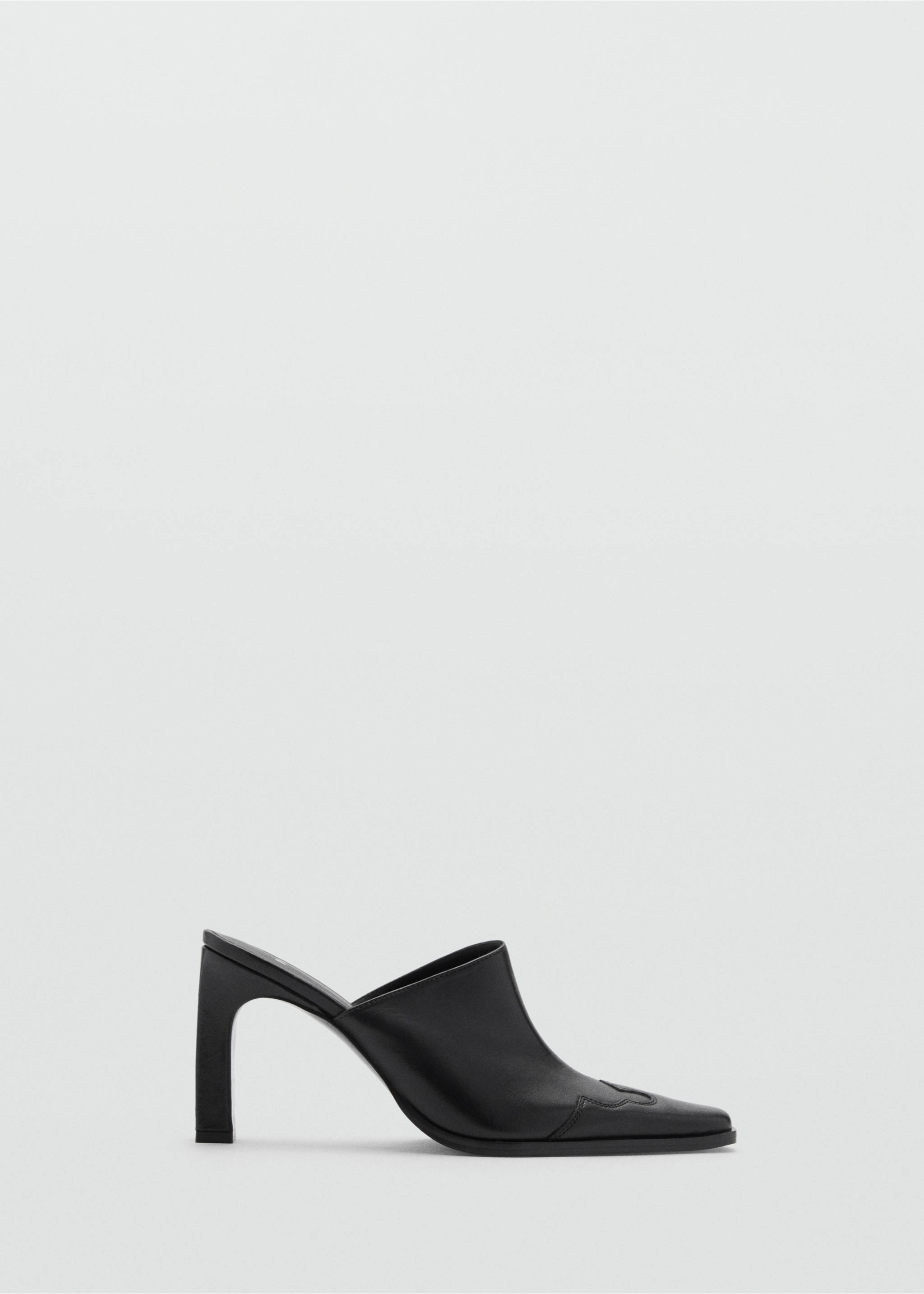 Pointed-toe leather slingback shoes - Article without model, Black. Ref: 77037692-00.