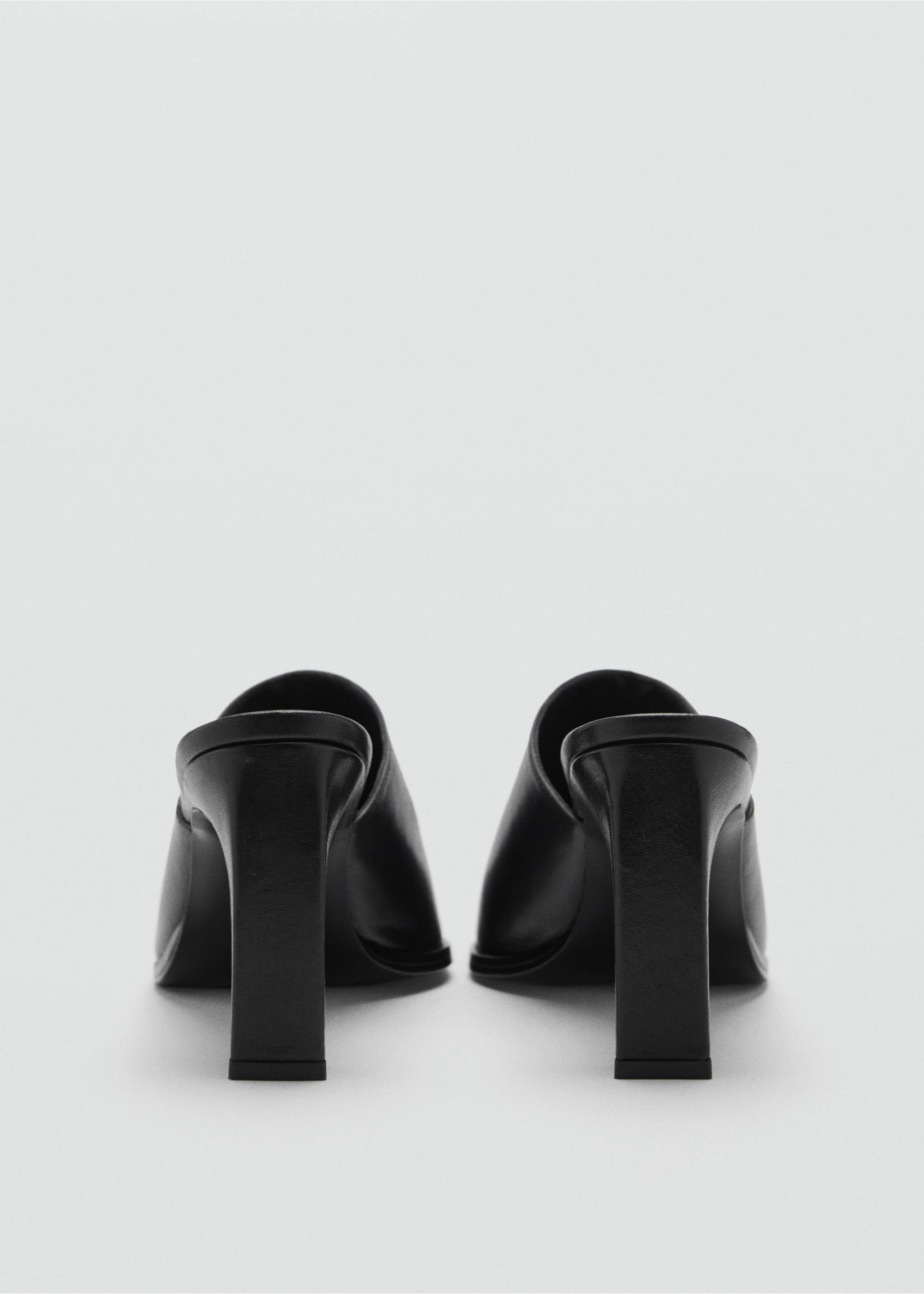 Pointed-toe leather slingback shoes - Details of the article 2, Black. Ref: 77037692-00.