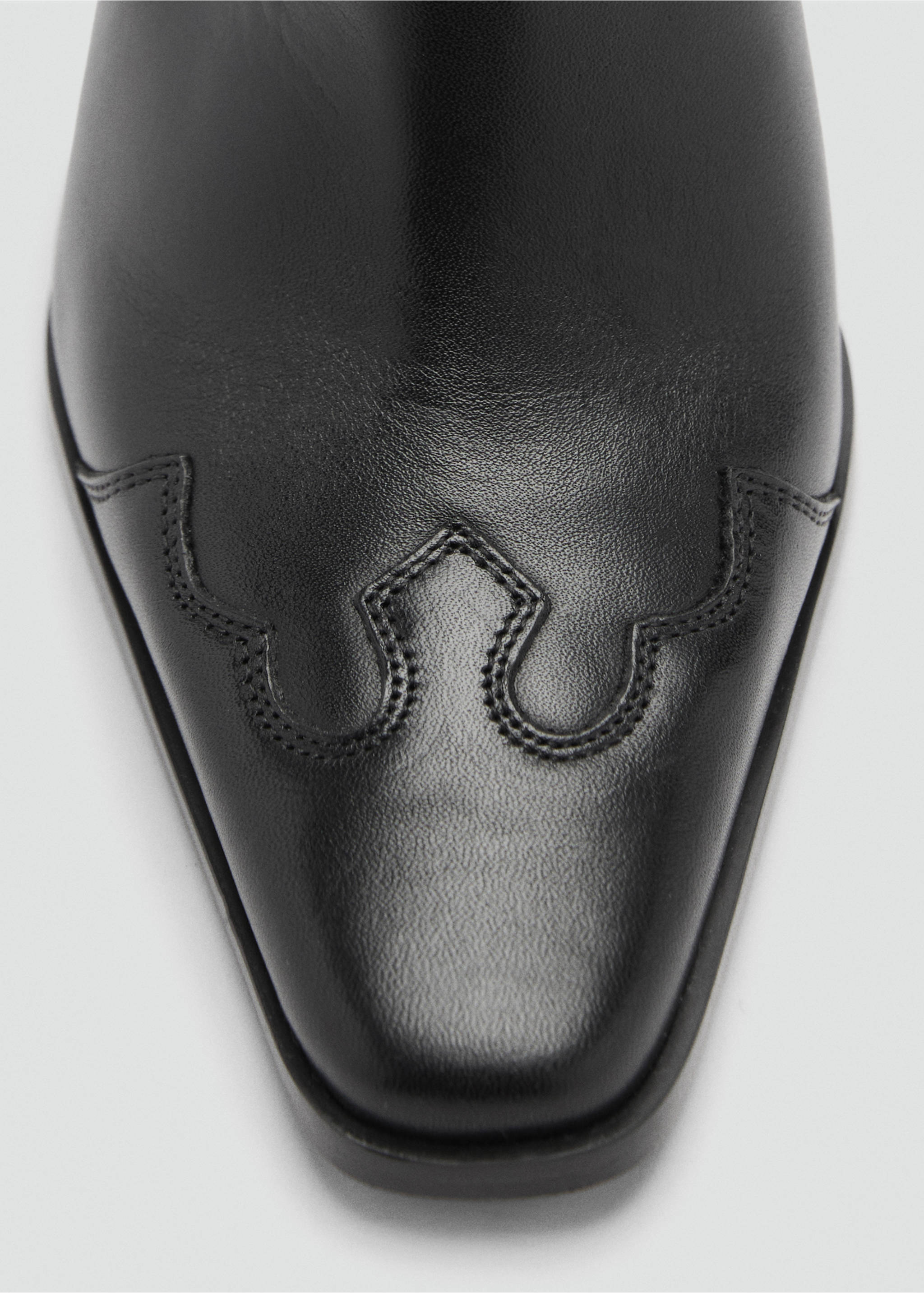 Pointed-toe leather slingback shoes - Details of the article 3, Black. Ref: 77037692-00.