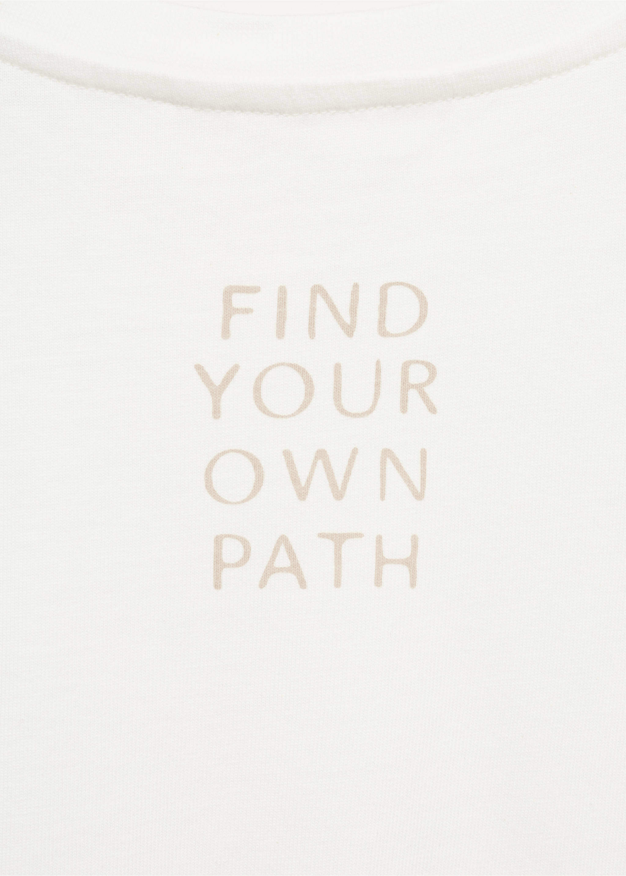 Printed cotton-blend T-shirt - Details of the article 0, Off White. Ref: 77037693-00.