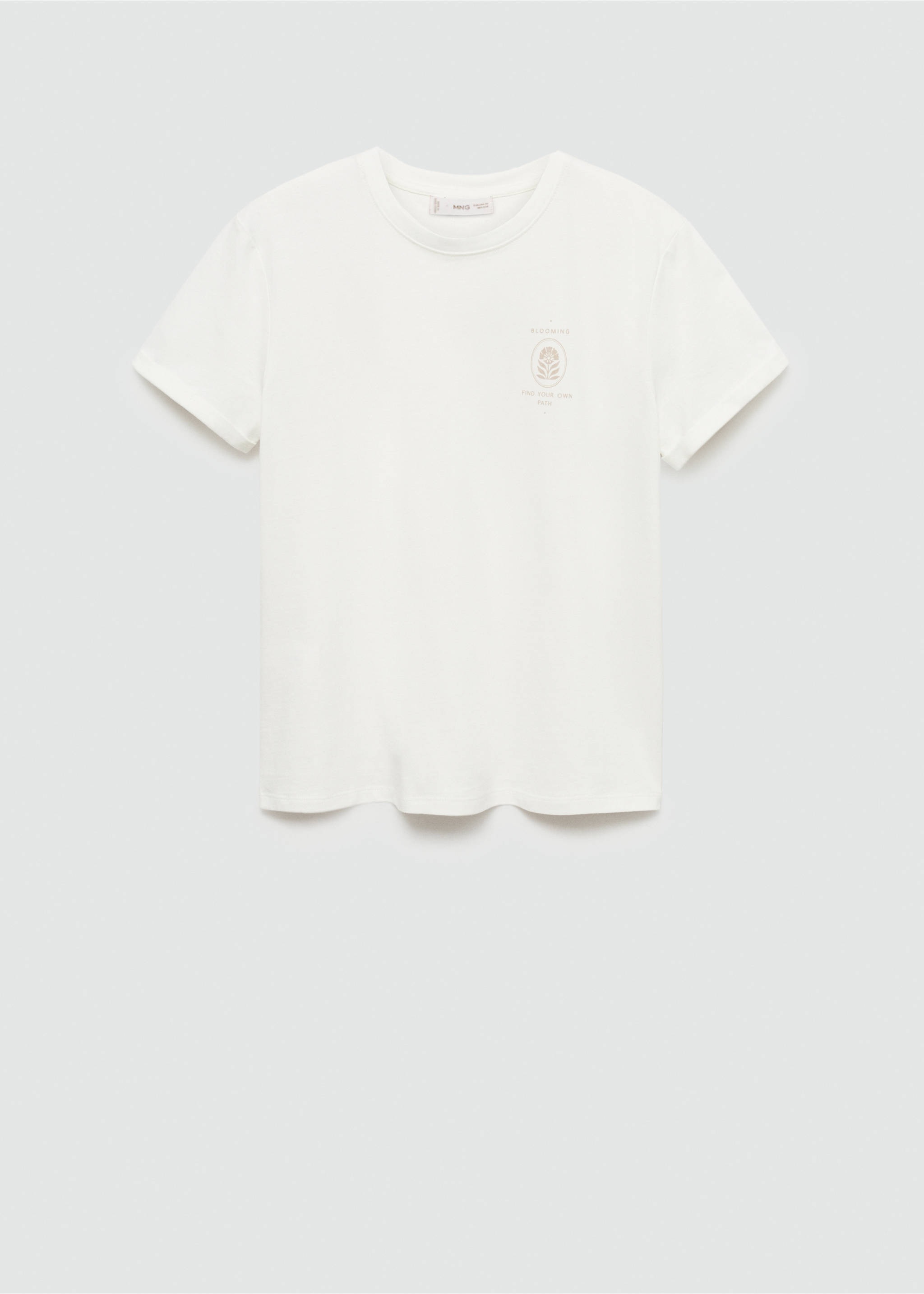 Printed cotton-blend T-shirt - Article without model, Off White. Ref: 77037693-00.