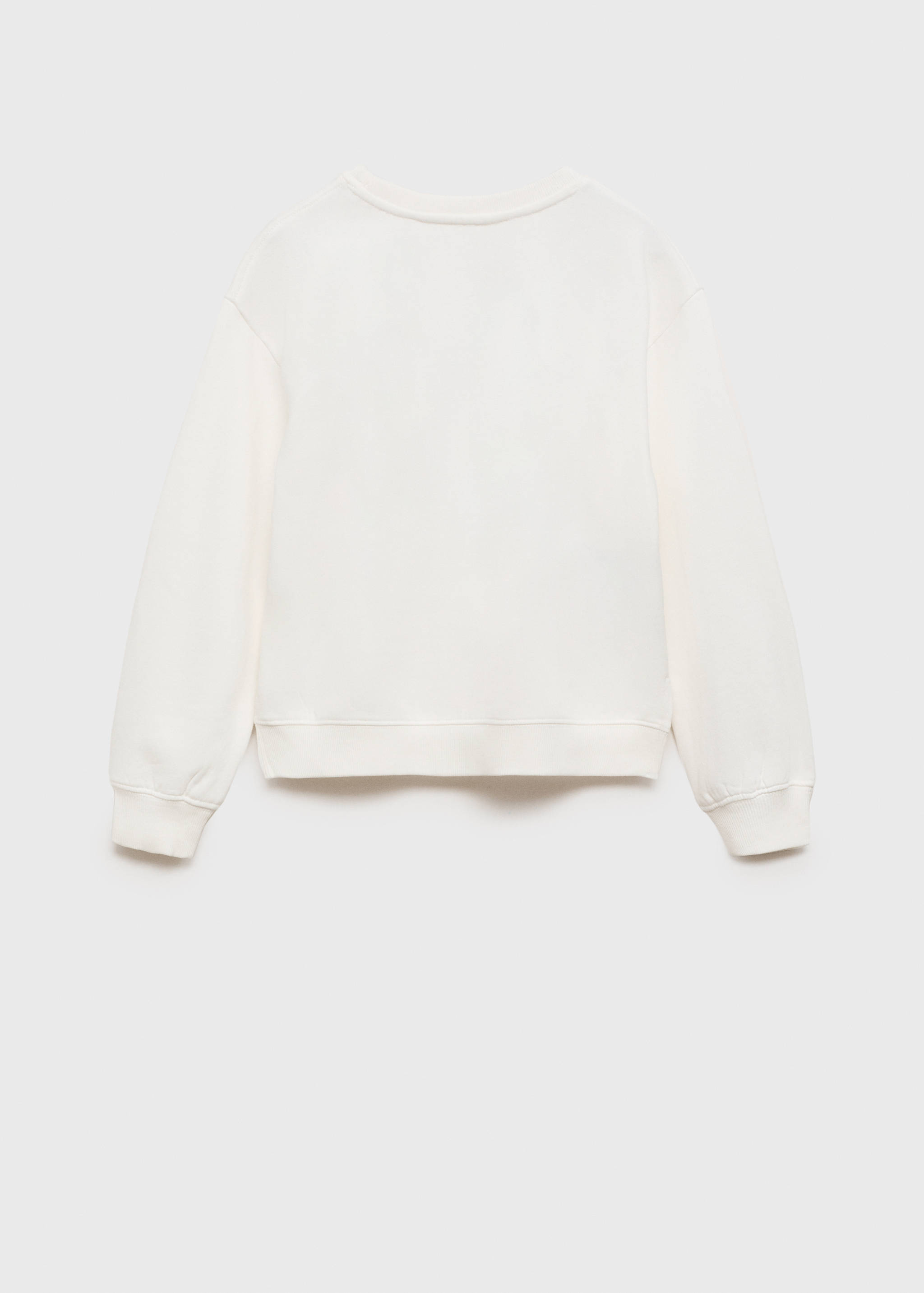 Sweatshirt met bloemborduursel - Achterkant van het artikel