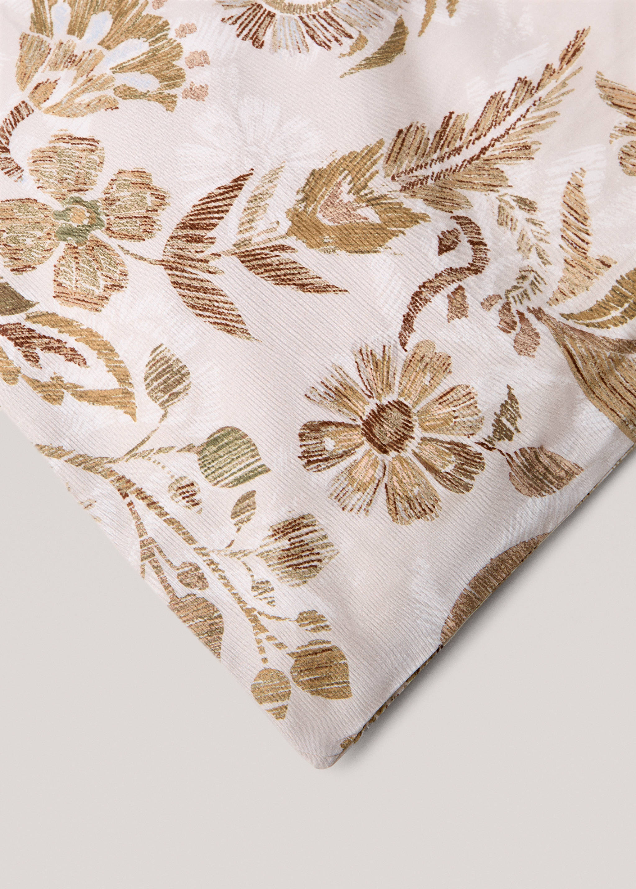 Bettbezug aus Baumwoll-Perkal mit floralem Design für 150 cm Bett - Detail des Artikels 3