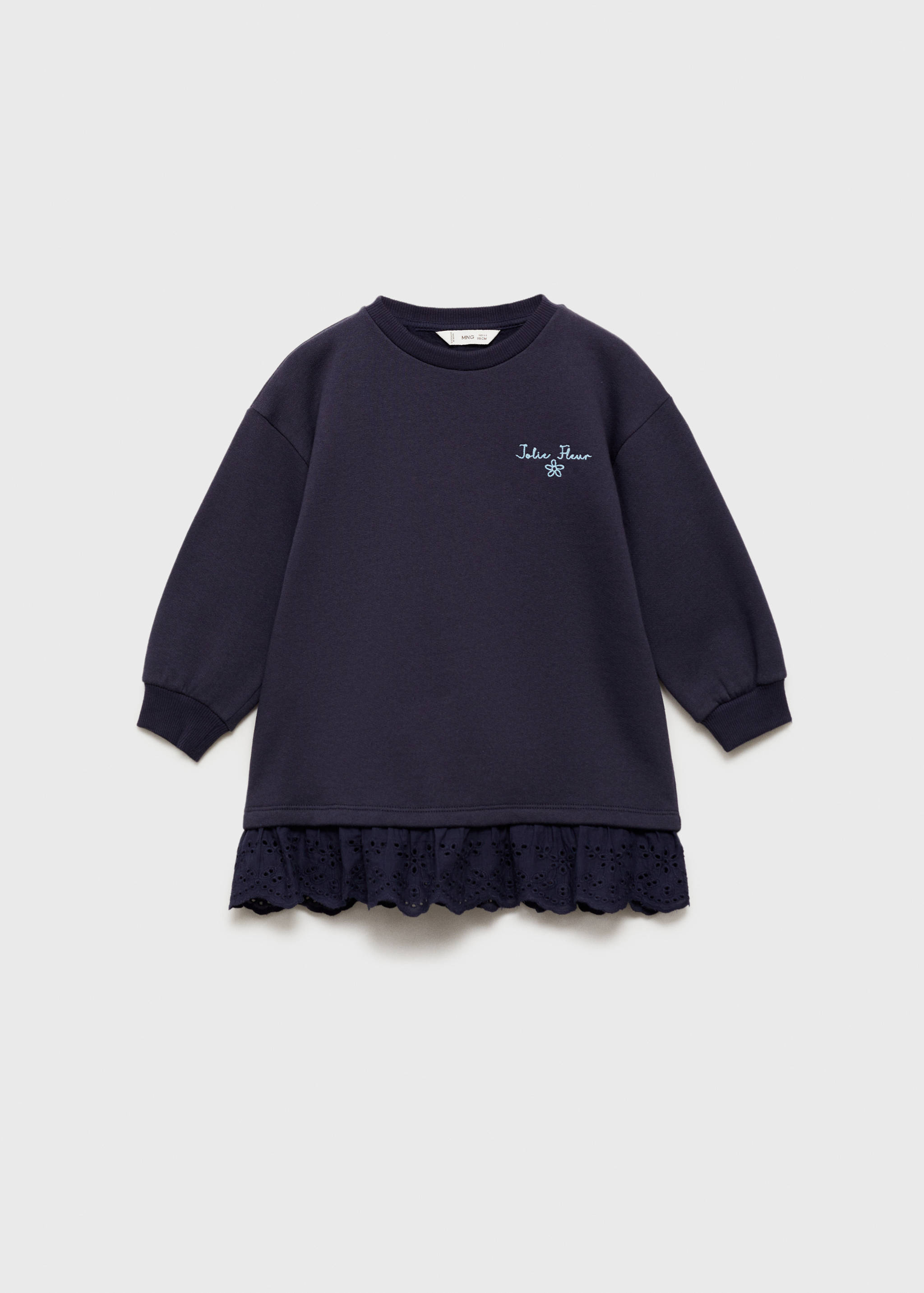 Vestido de sweatshirt bordado - Artigo sem modelo