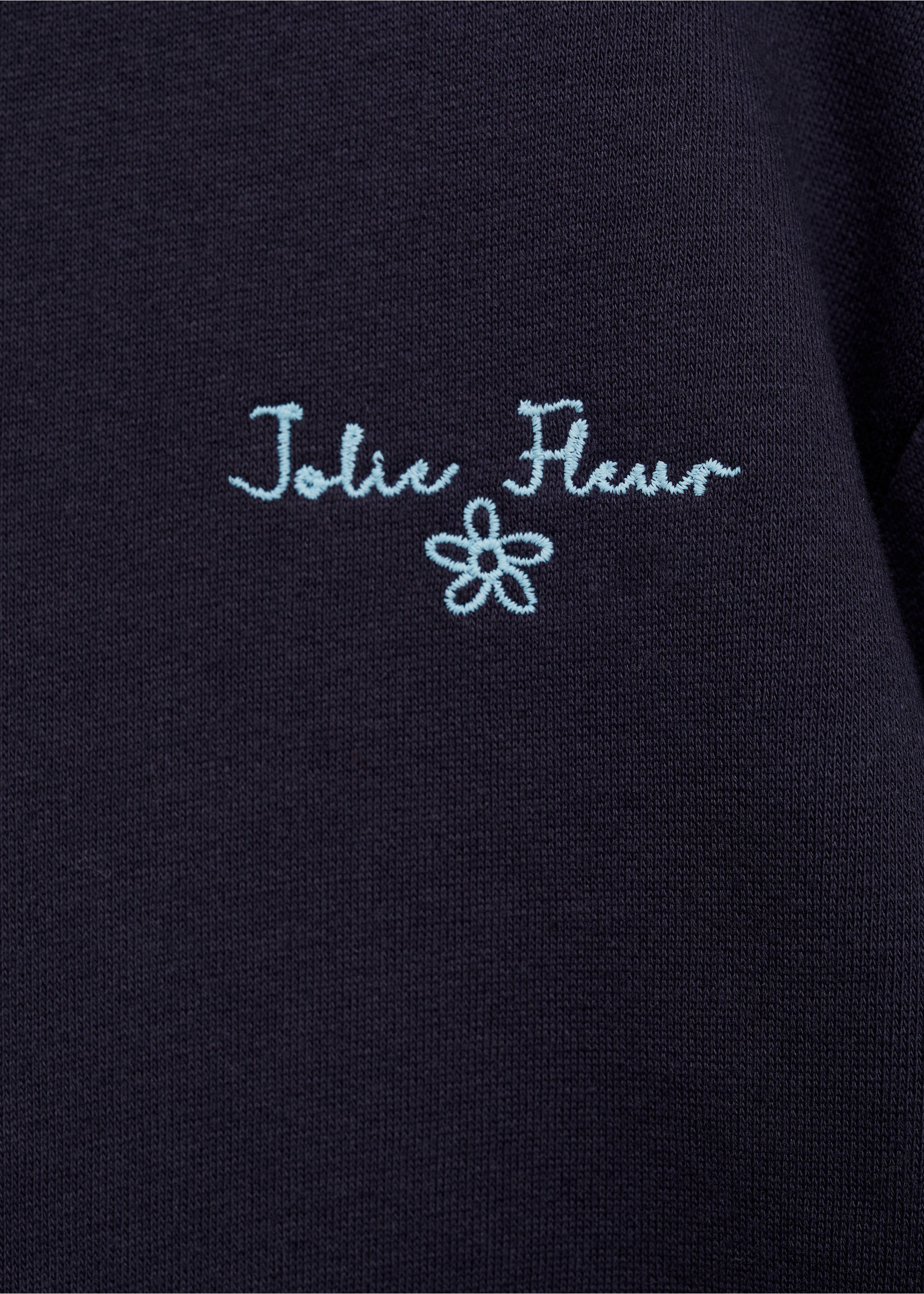 Vestido sudadera bordado - Detalle del artículo 8, Azul marino oscuro. Ref: 77037716-00.