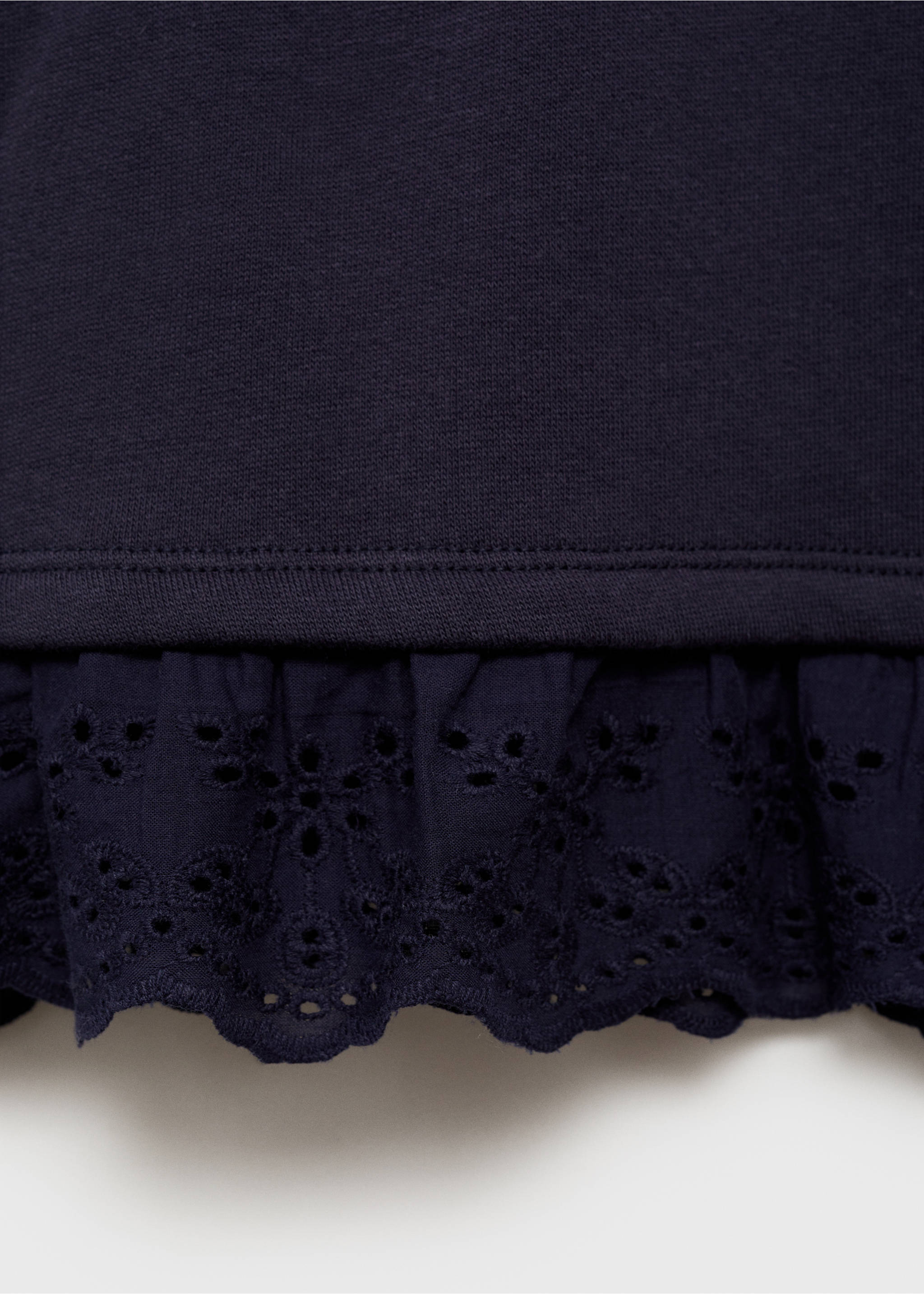 Vestido sudadera bordado - Detalle del artículo 0, Azul marino oscuro. Ref: 77037716-00.