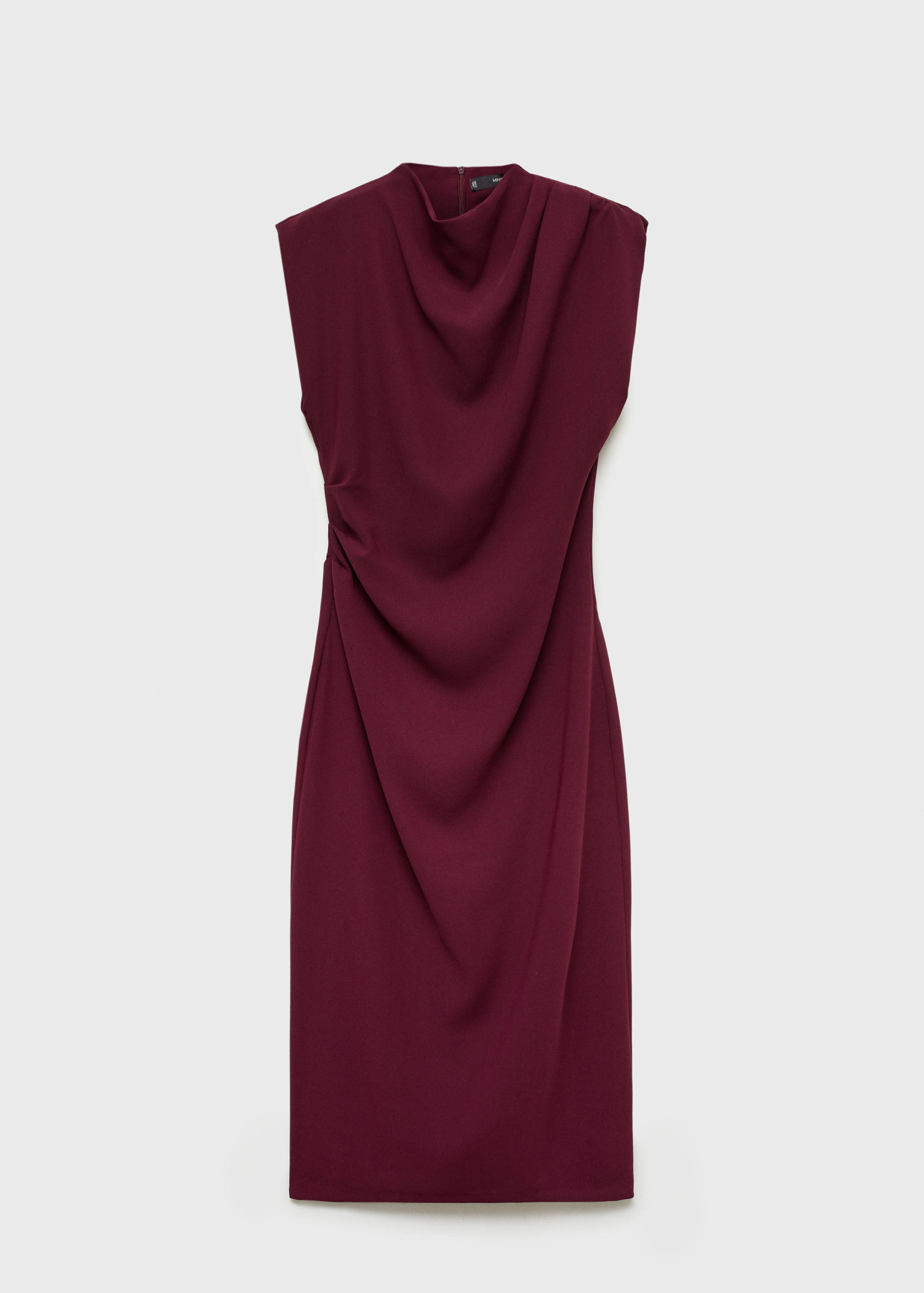 Gerafftes Kleid mit hohem Kragen - Artikel ohne Model