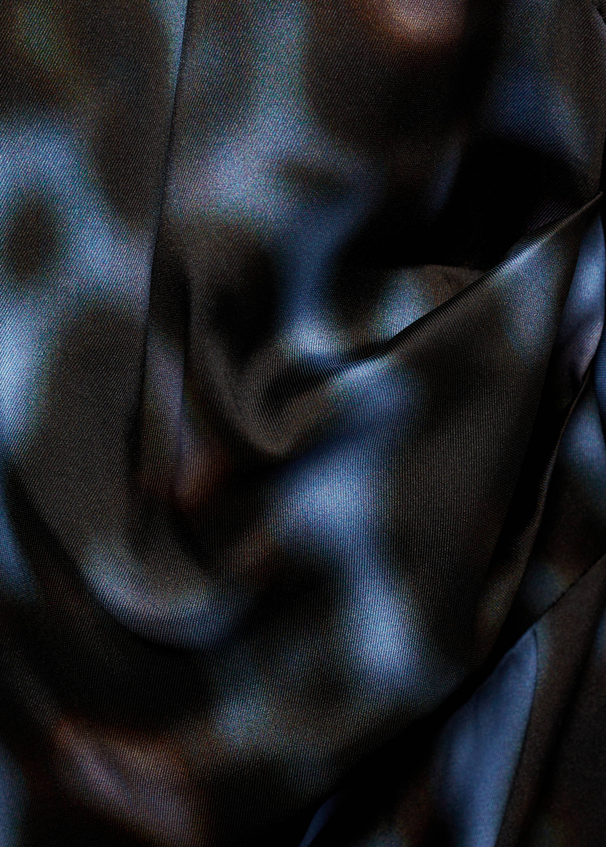 Printed draped satin dress - Details of the article 8