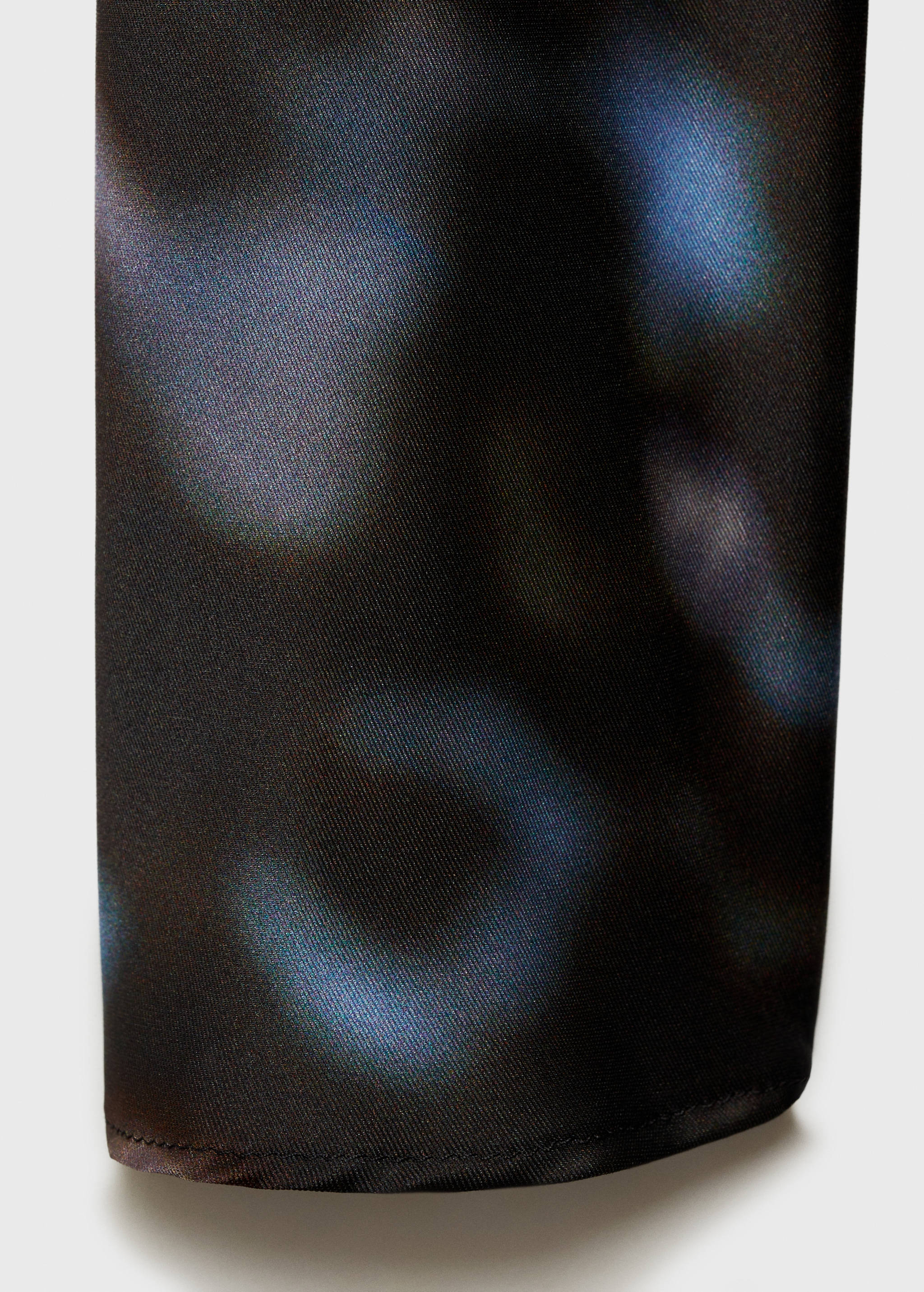 Printed draped satin dress - Details of the article 0