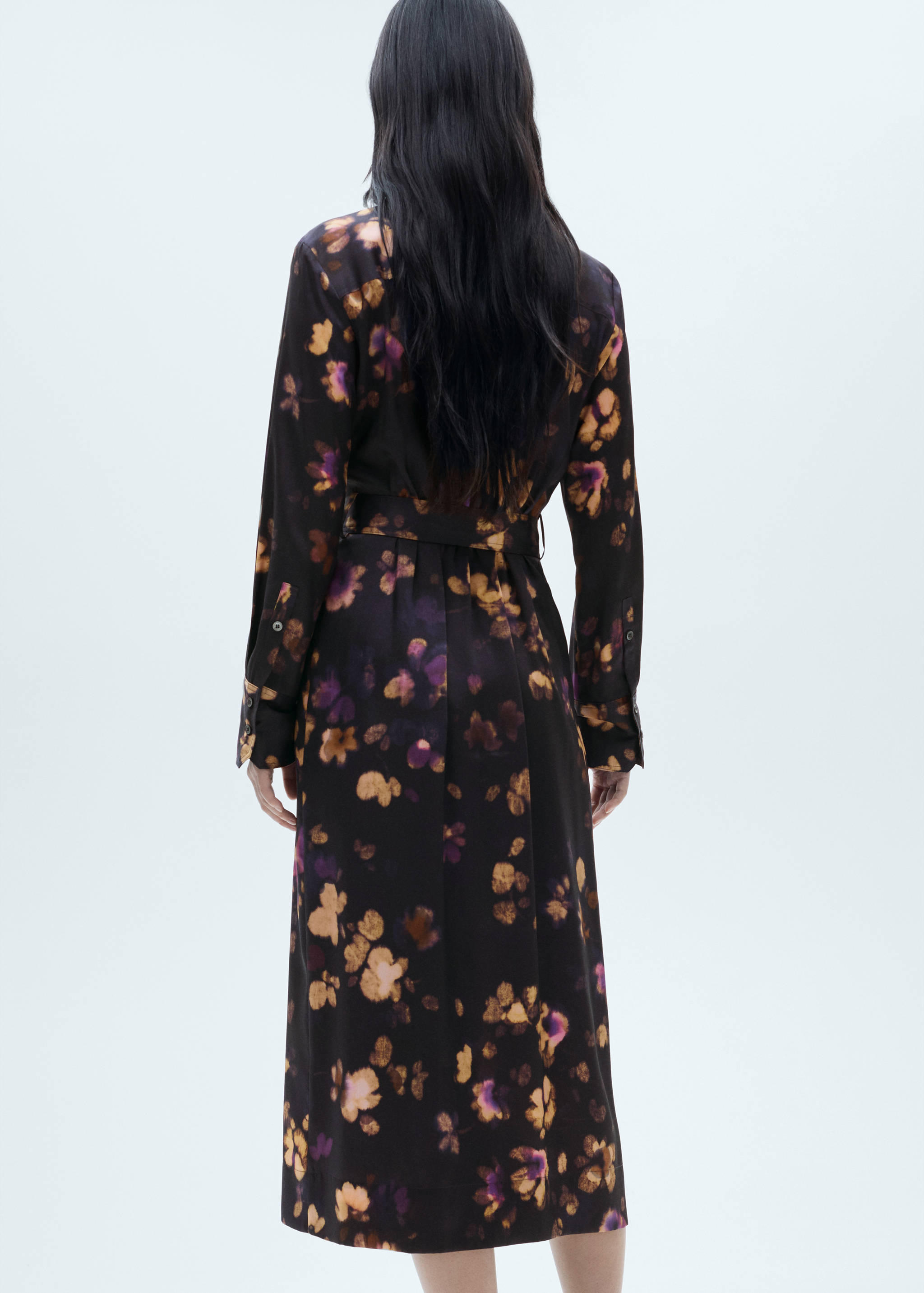 Vestido camisero estampado - Reverso del artículo