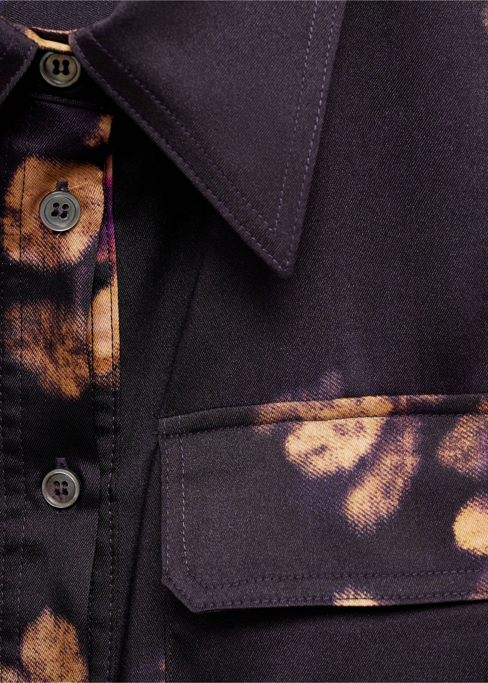 Košilové šaty s potiskem - Detail zboží 8, Purpurová. Ref: 77037721-00.