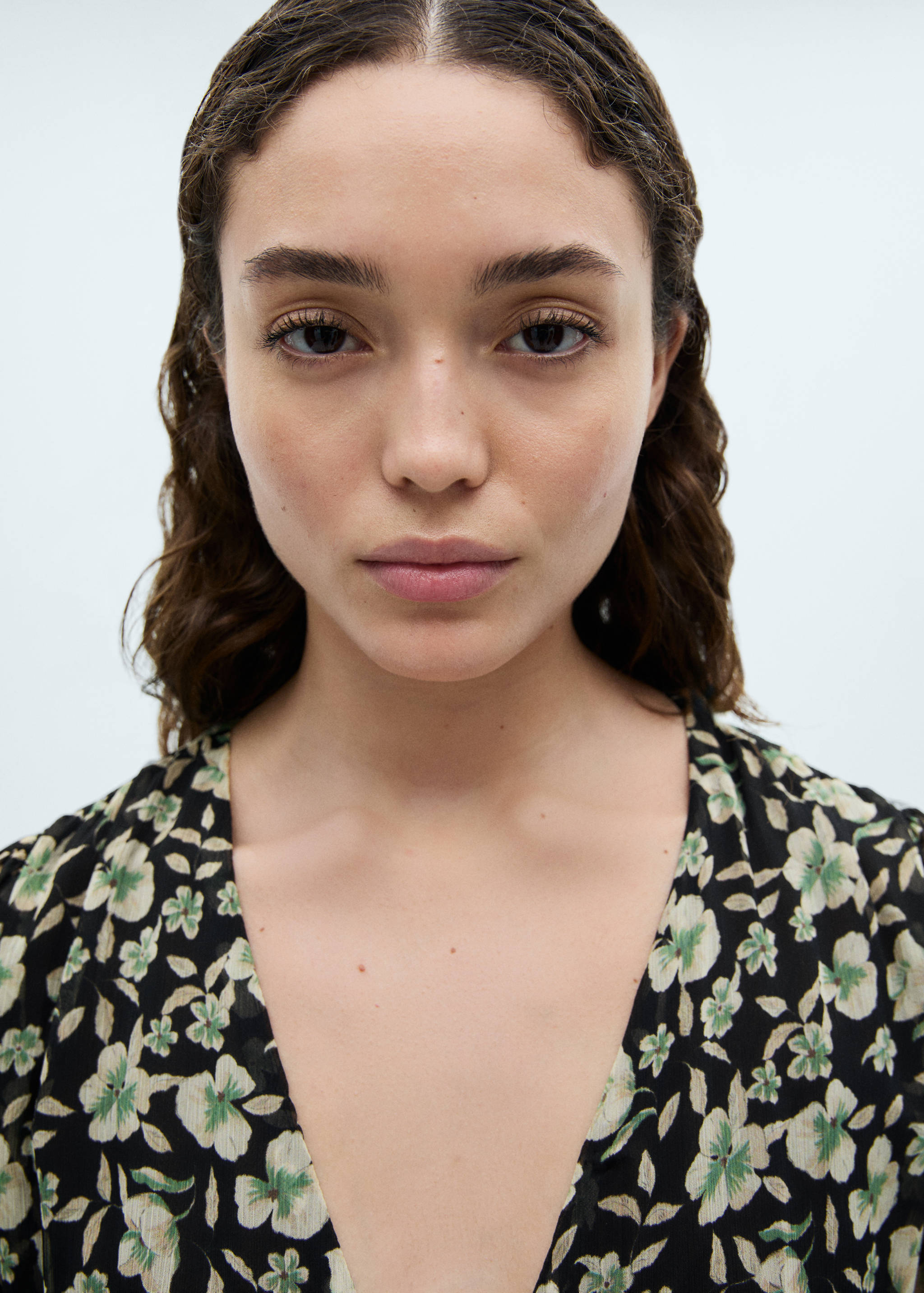 Chiffonkleid mit Blumenmuster - Detail des Artikels 1