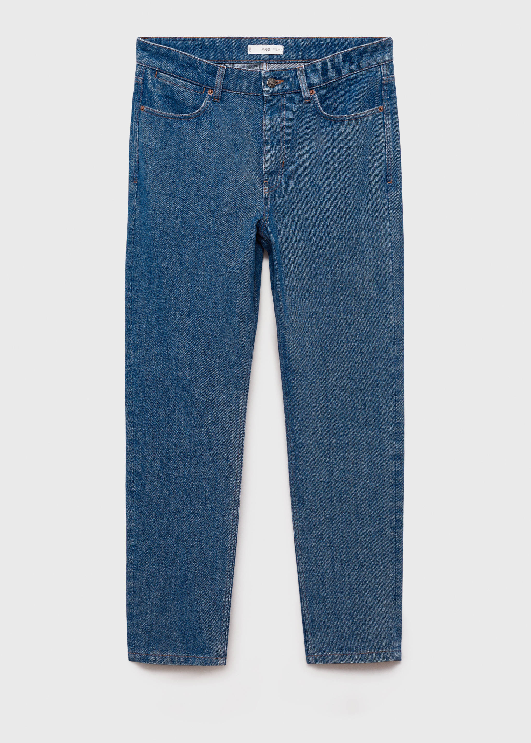 Calças de ganga slim fit com lavagem média - Artigo sem modelo