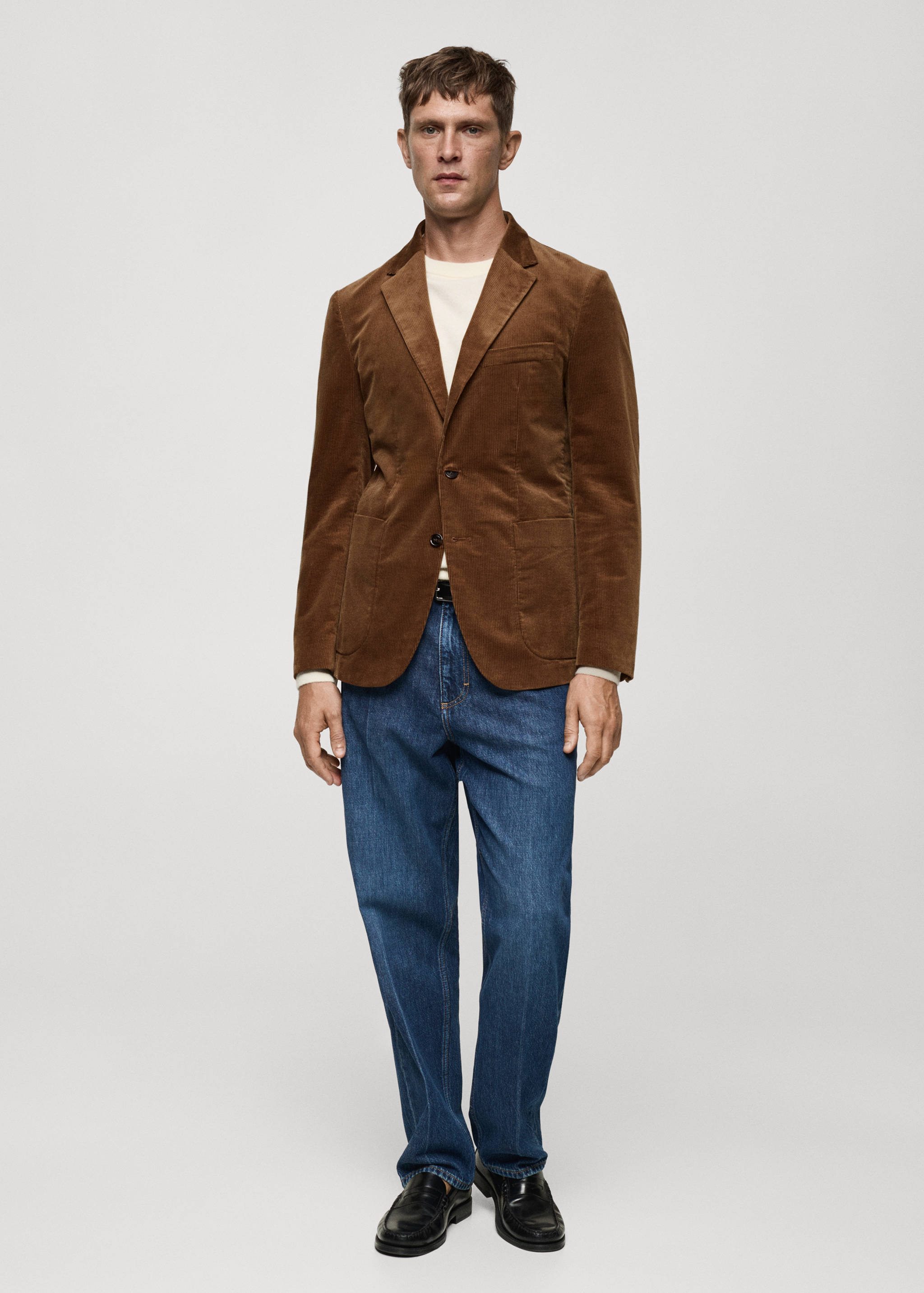 Americana slim fit pana - Plano general