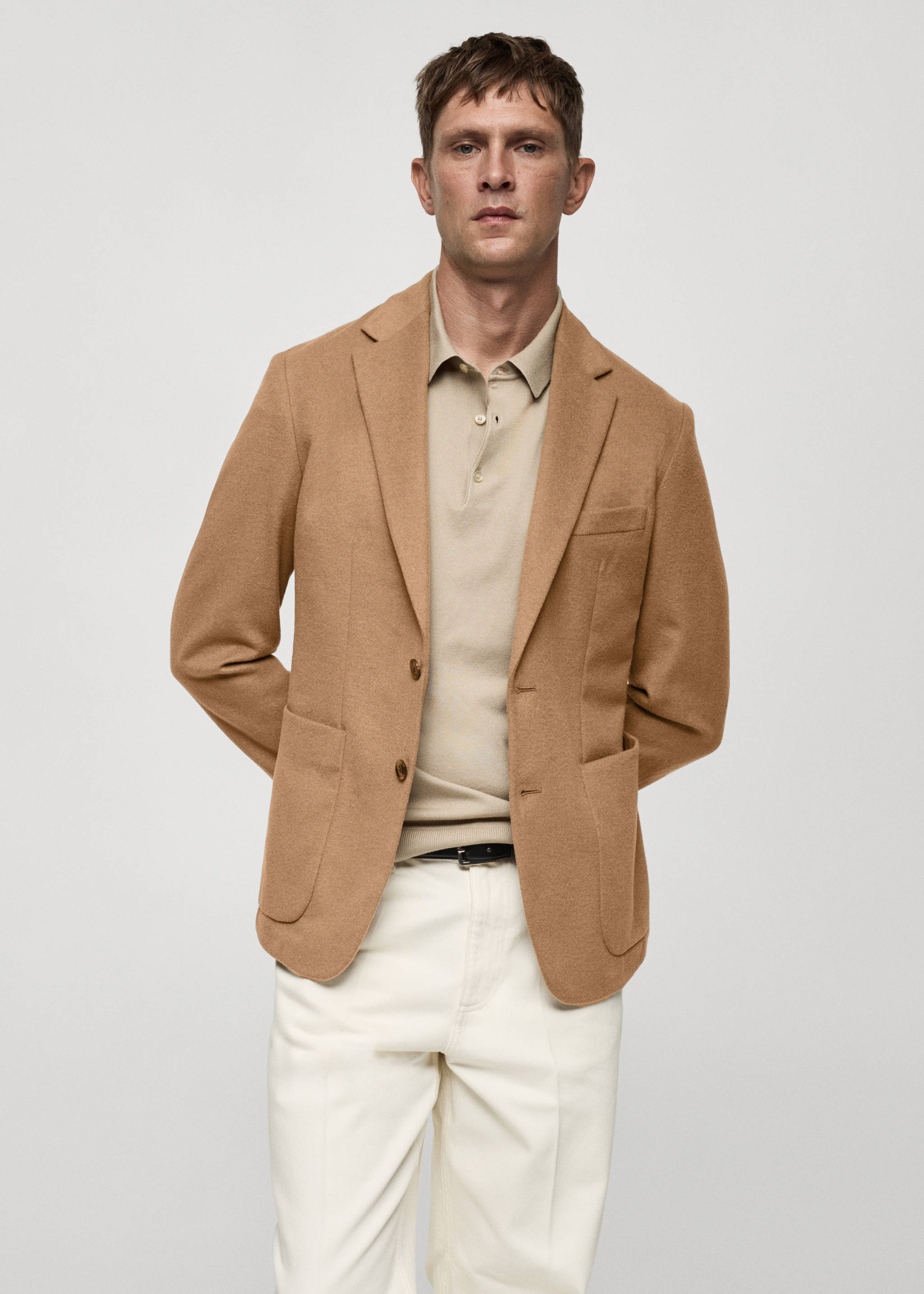 Veste laine slim-fit - Plan moyen