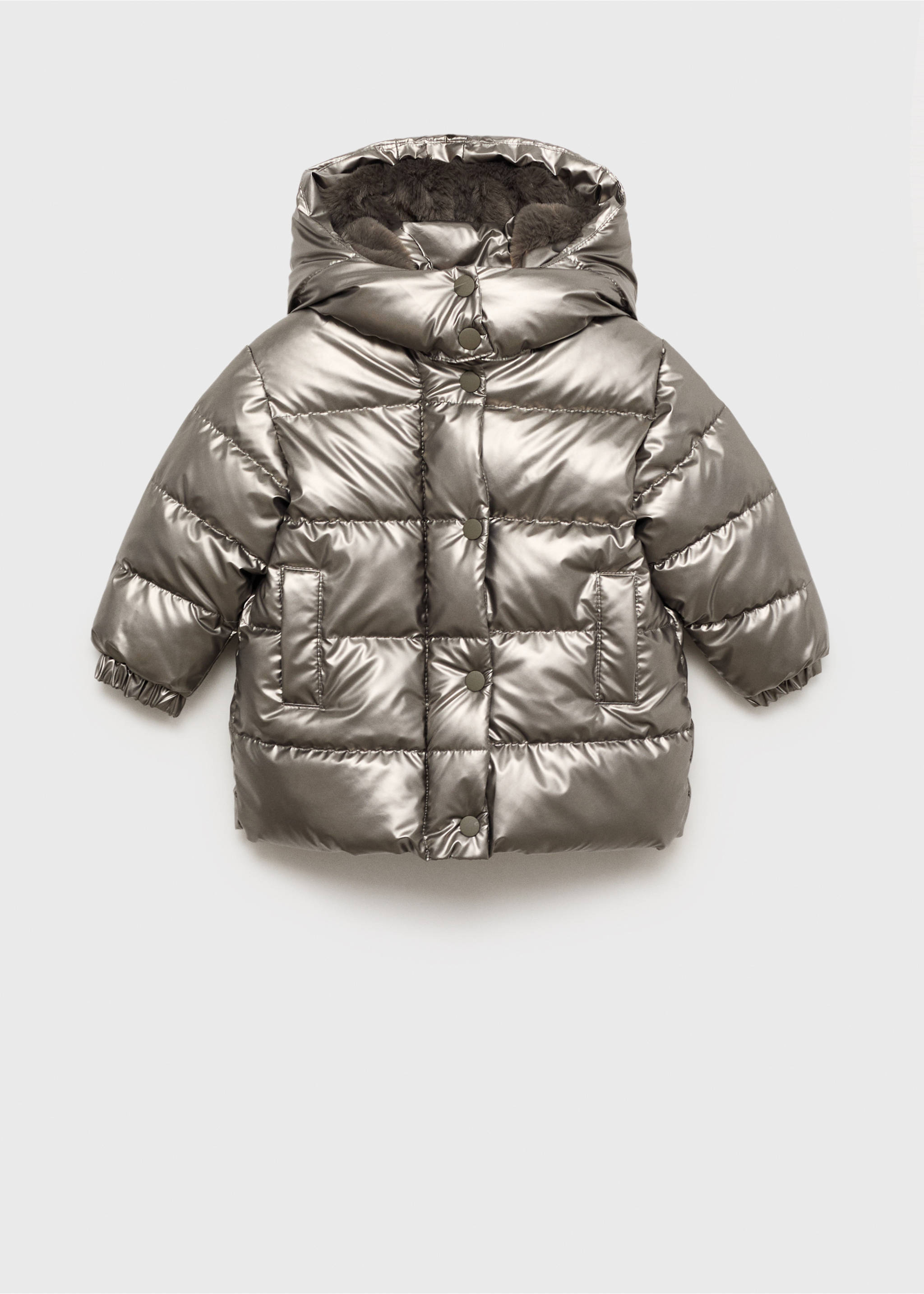 Quilted jacket - Article without model, Silver. Ref: 77037923-00.