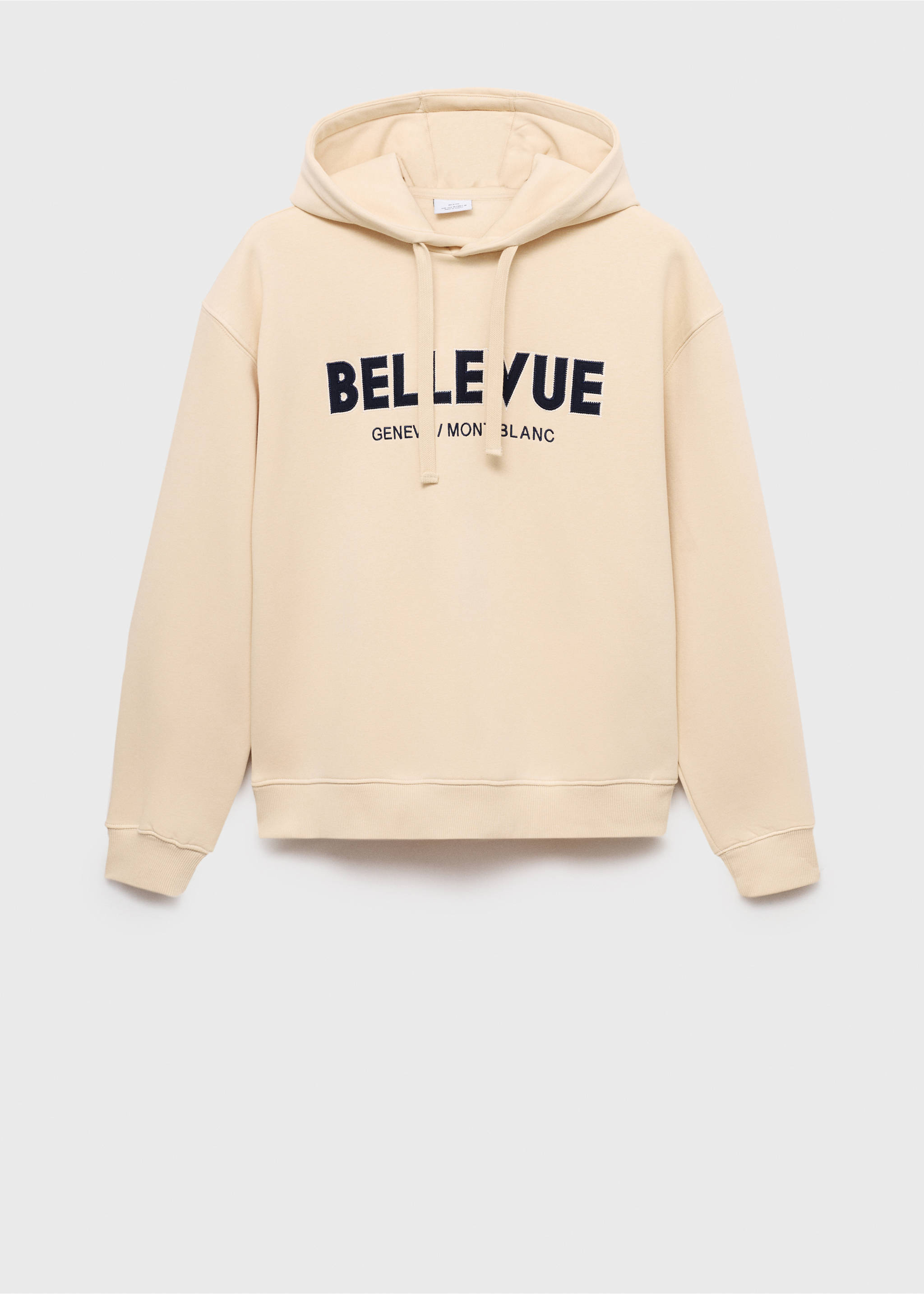 Sweatshirt bomull tryckt text - Artikel utan modell, Rå. Ref: 77037924-00.