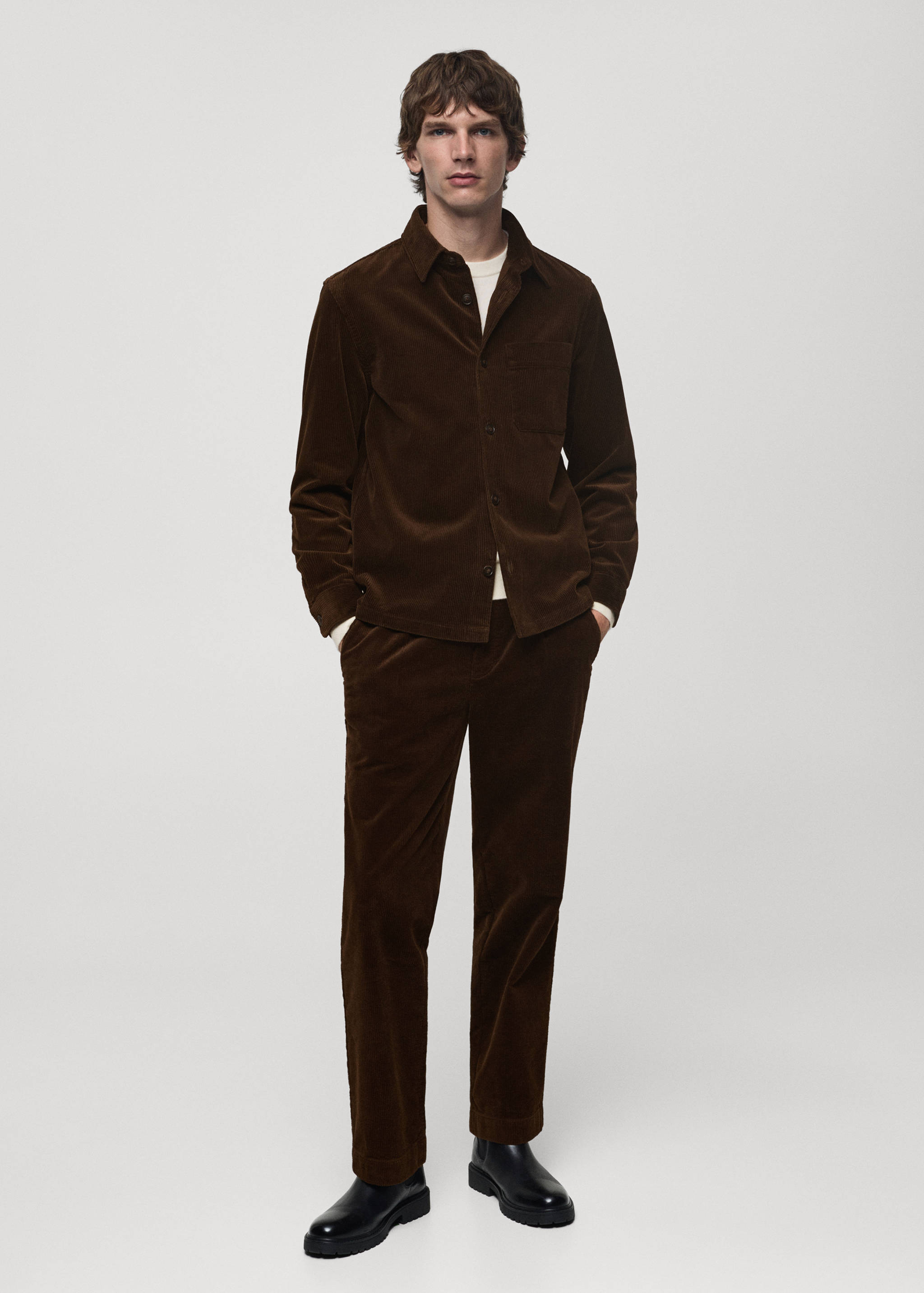 Overhemdjas met zakken - Overzichtstekening