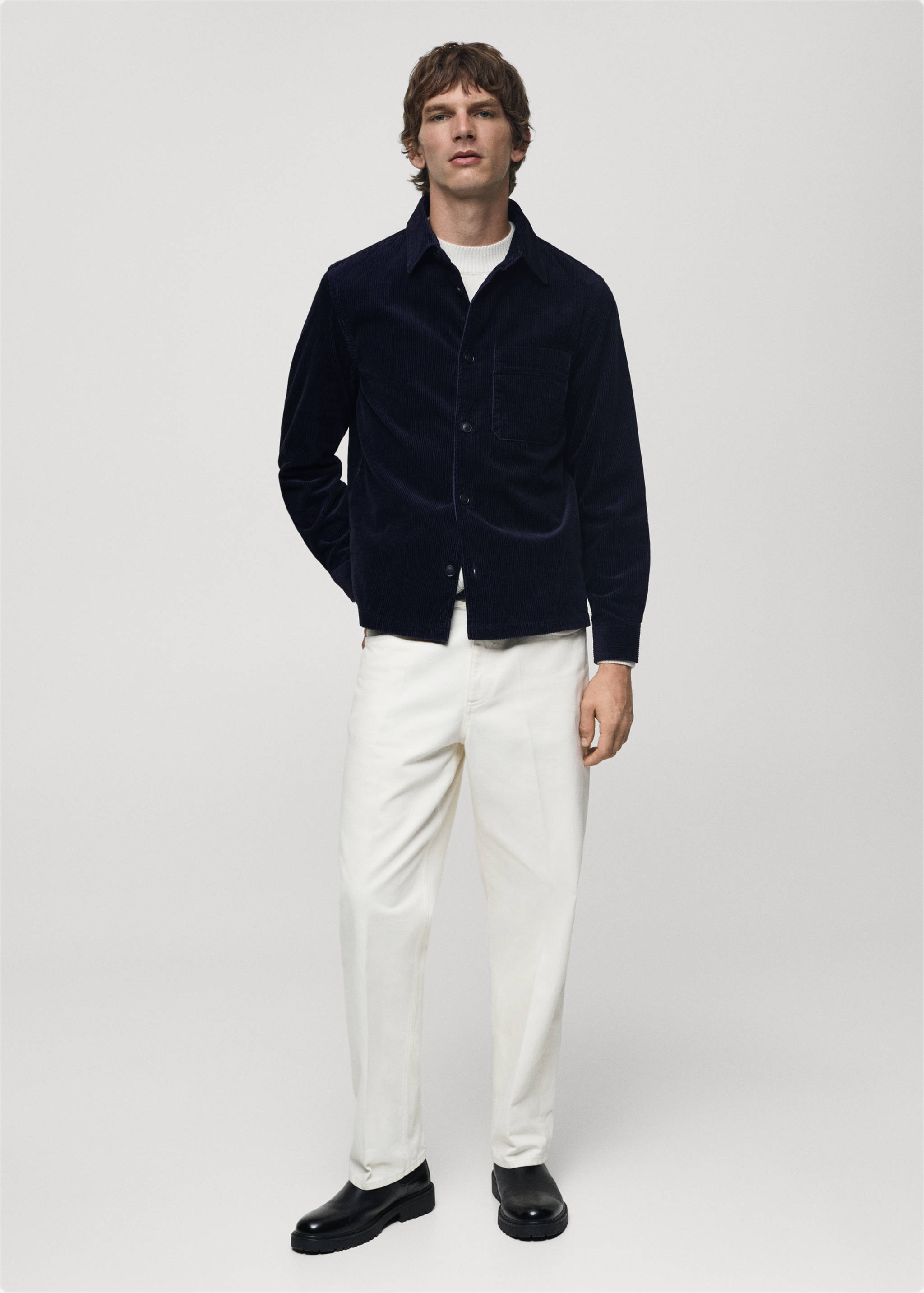 Surchemise velours côtelé poche - Plan général