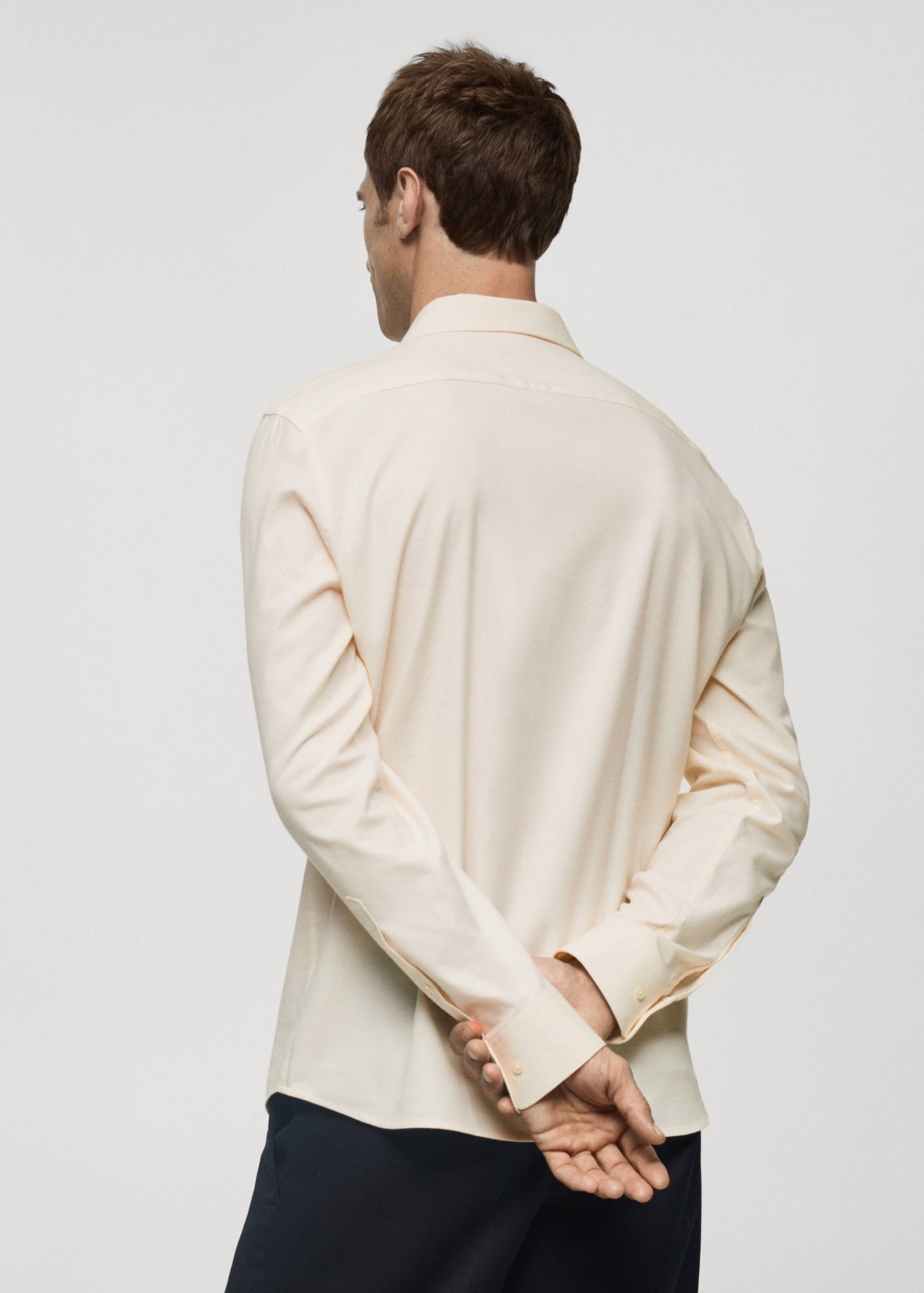 100% cotton flannel slim-fit shirt - Reverse of the article