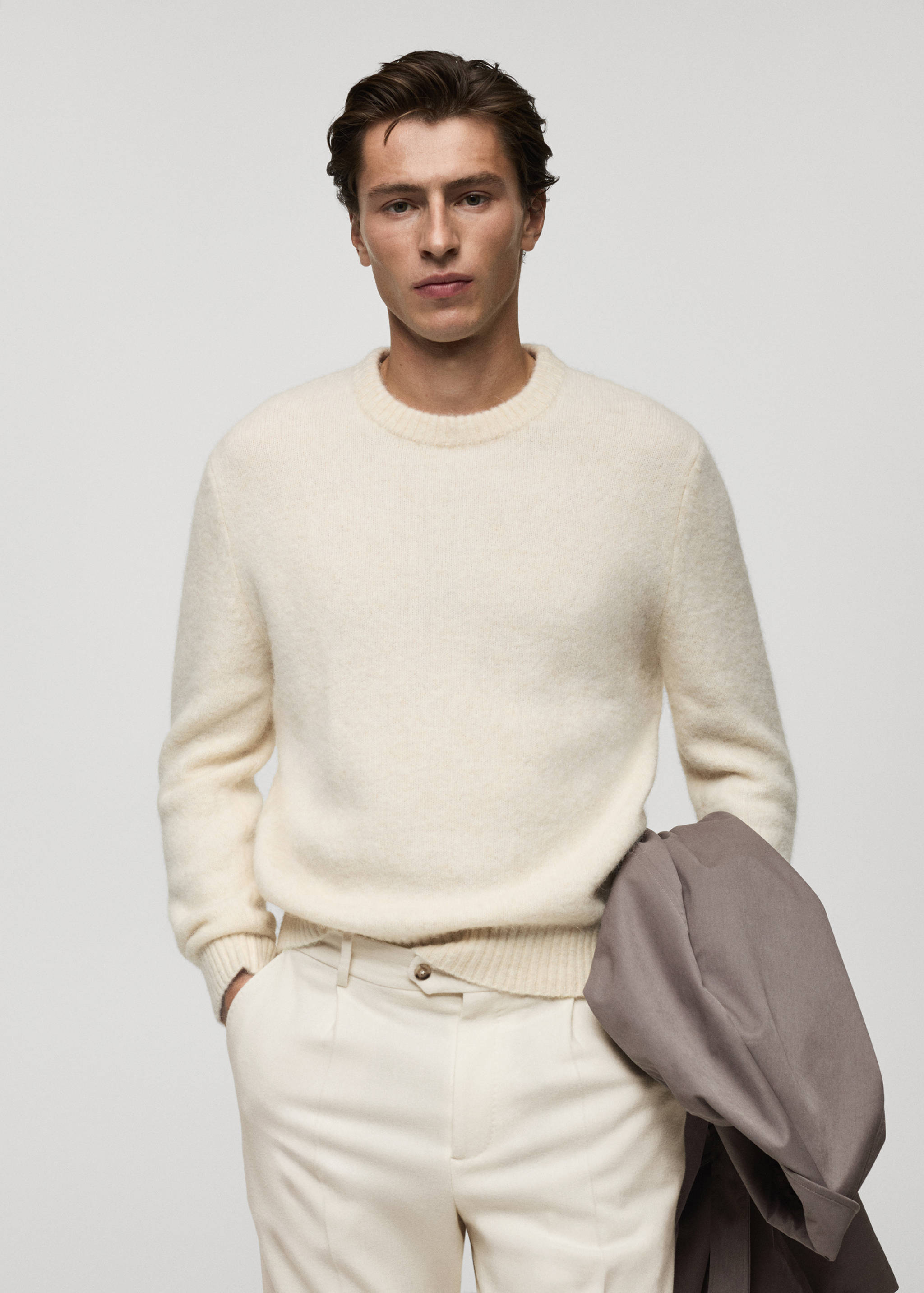 Camisola com mistura de lã e alpaca - Plano médio