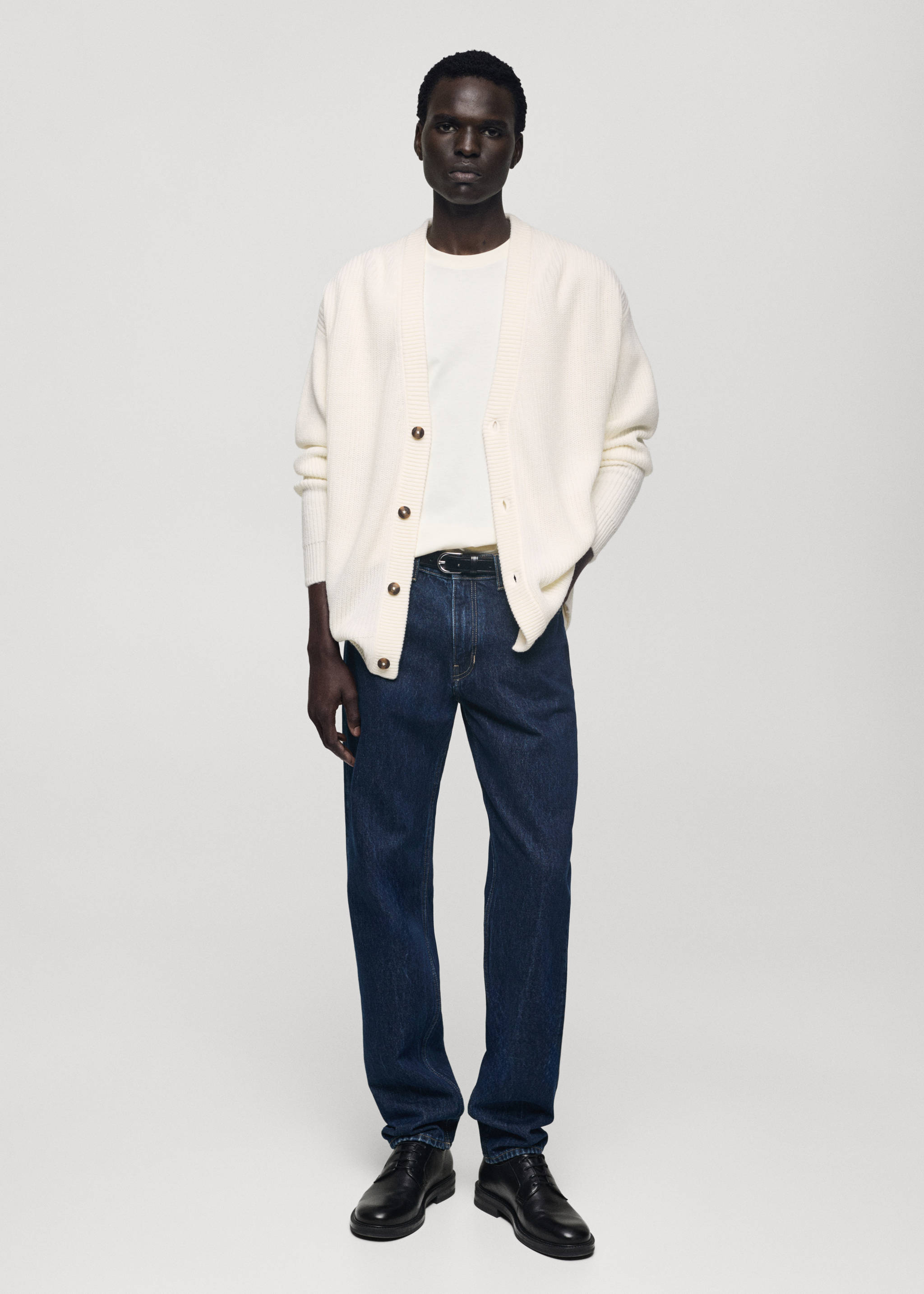 Kardigan z grubej dzianiny relaxed fit - Plan ogólny