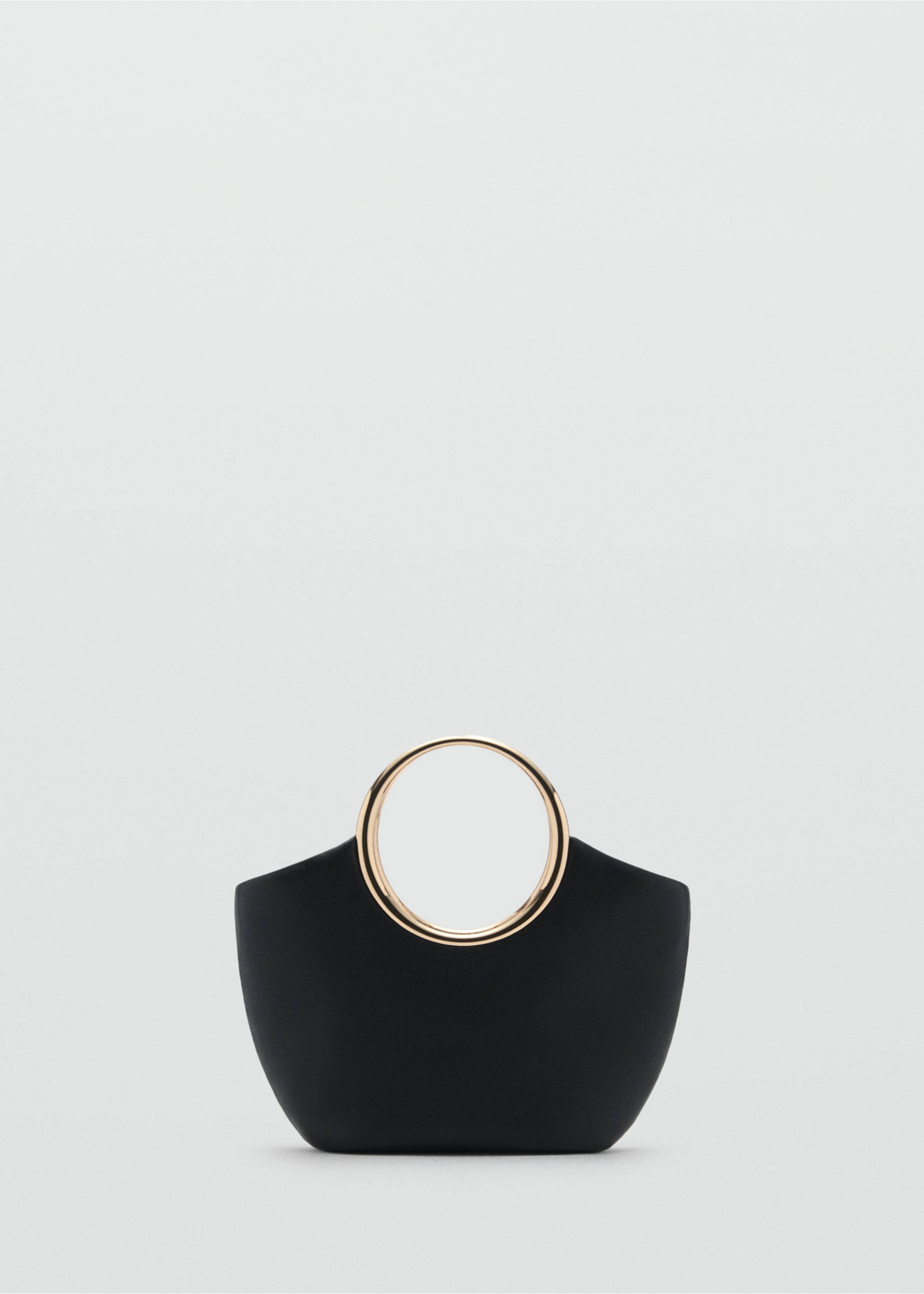 Handtasche mit Metallic-Details - Artikel ohne Model, Schwarz. Ref: 77037931-00.