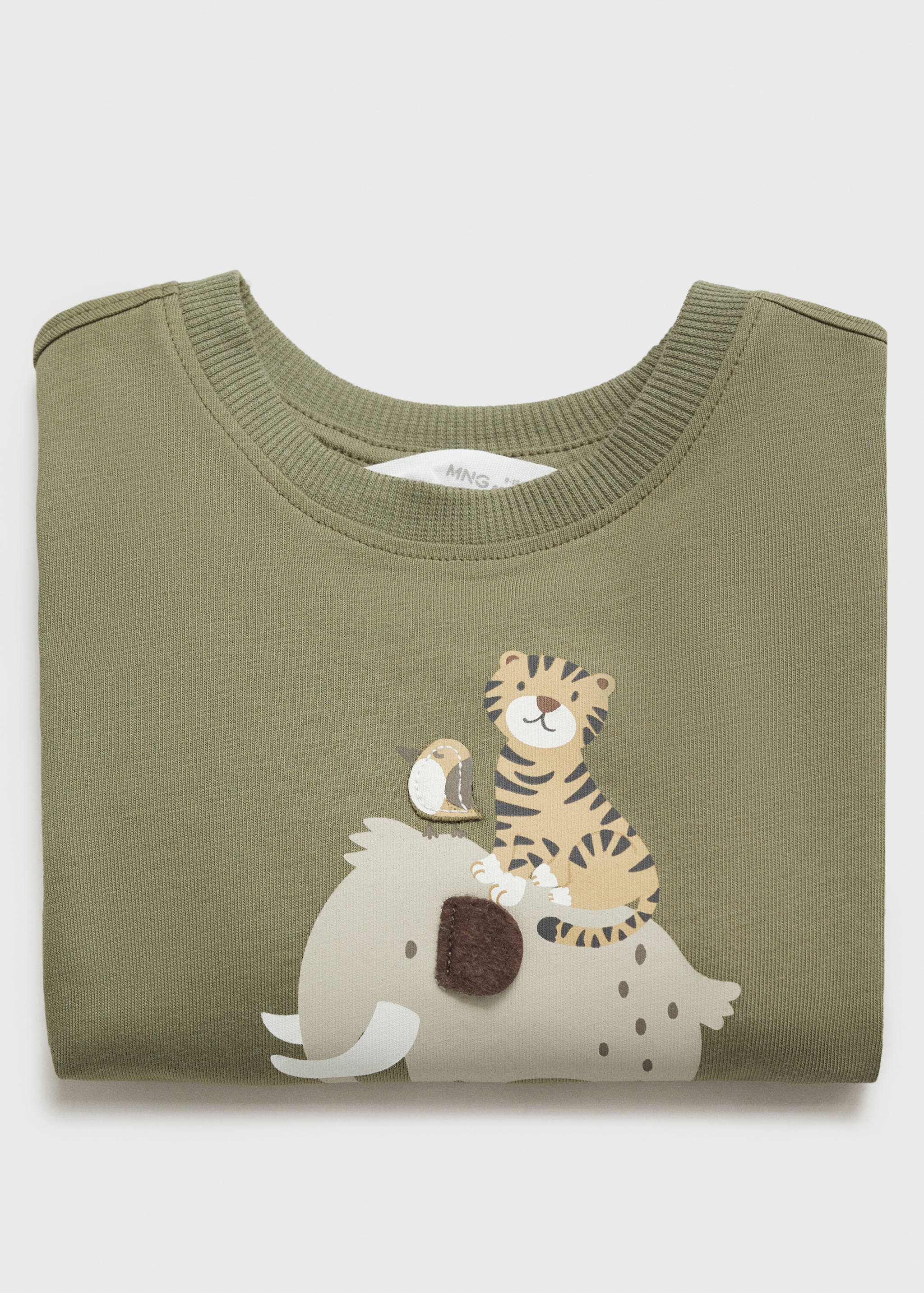 Long-sleeved t-shirt with embossed print - Details of the article 0