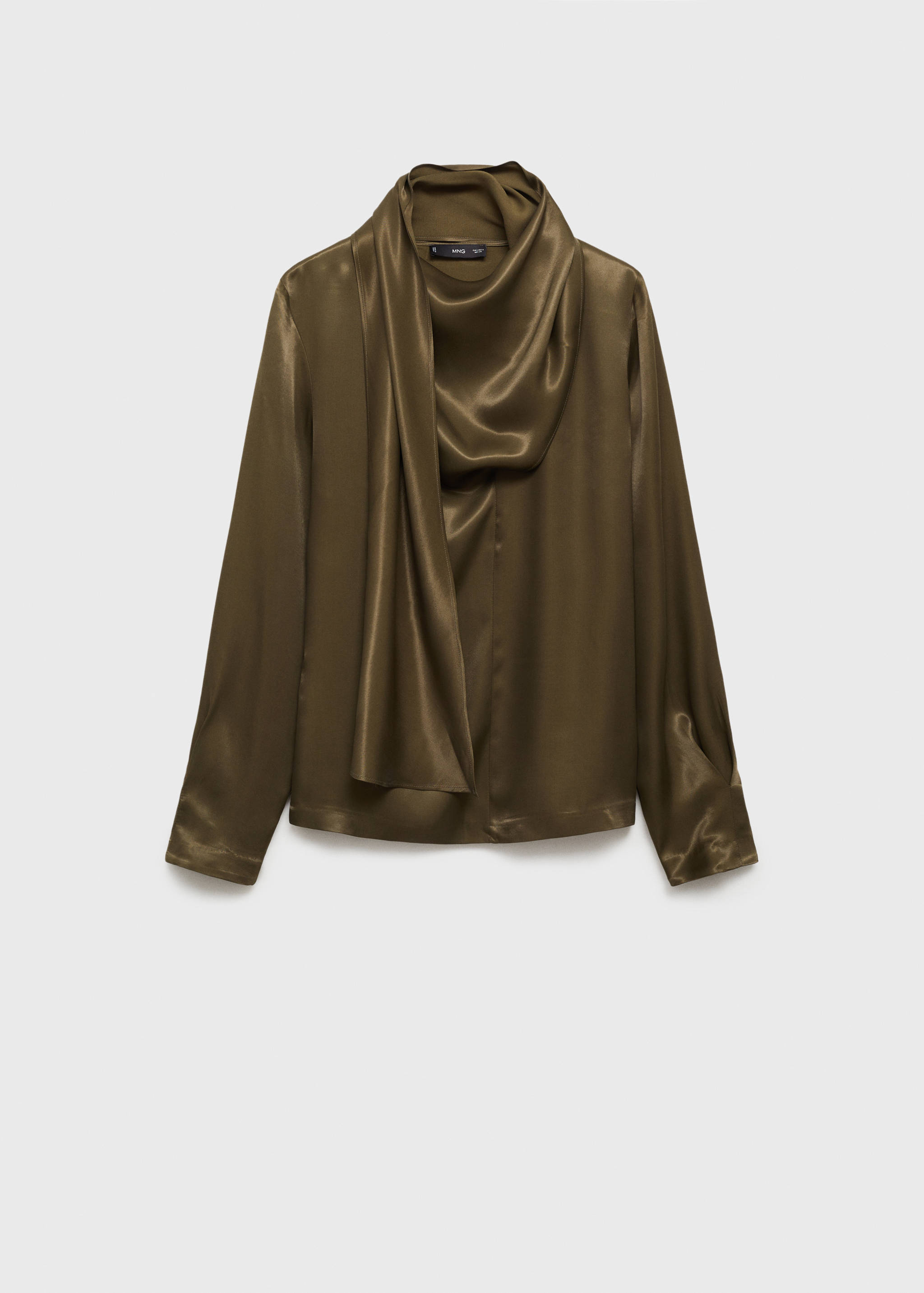Satinierter Bluse mit Schleife - Artikel ohne Model